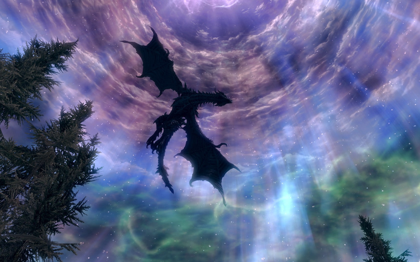 The Elder Scrolls V: Skyrim, low angle view, cloud - sky, tree