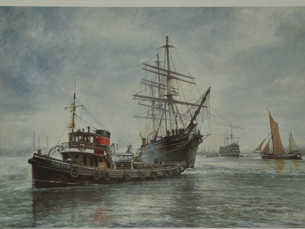 sailing ship, artwork, vehicle, nautical vessel, water, sea