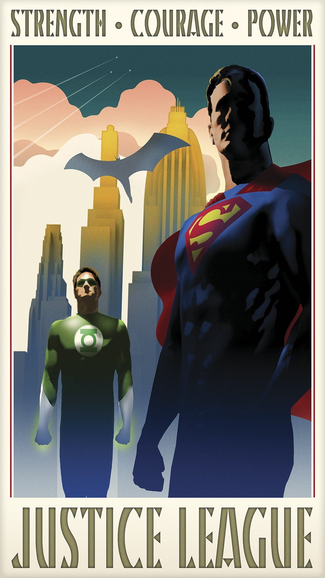 men green lantern flash justice league batman logo superman vintage banner