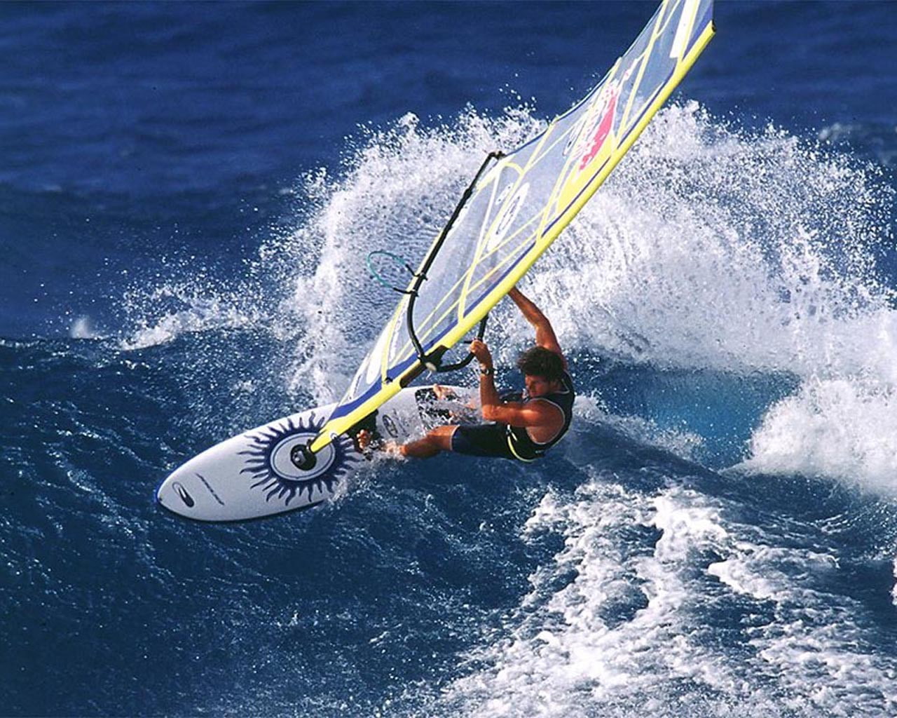 windsurfing, sport, motion, water, aquatic sport, one person