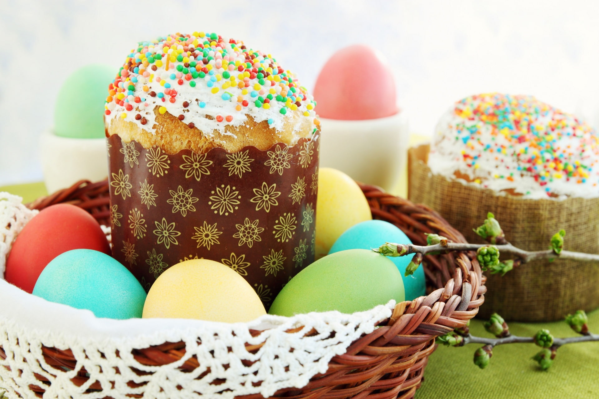 eggs, Easter, cake, glaze