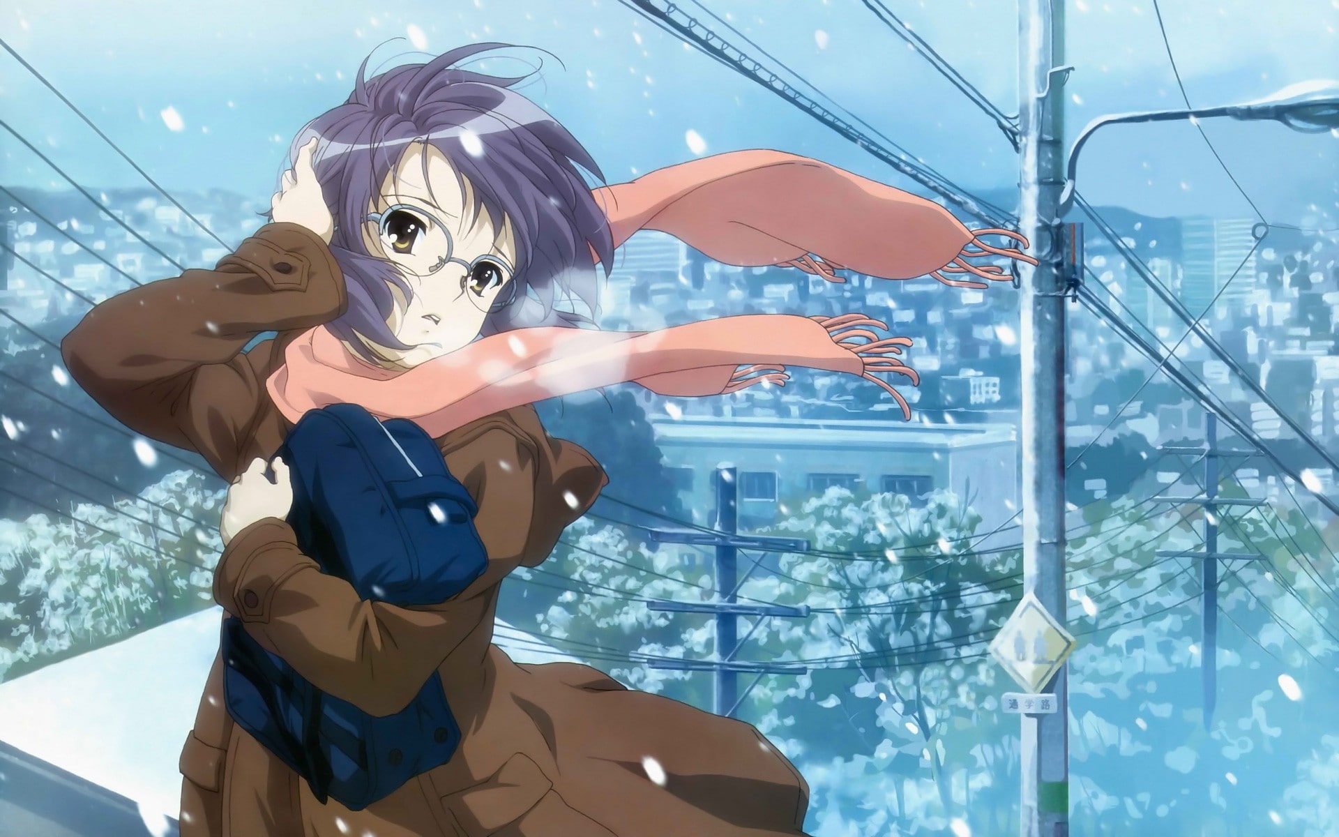 anime, winter, Nagato Yuki, The Melancholy of Haruhi Suzumiya