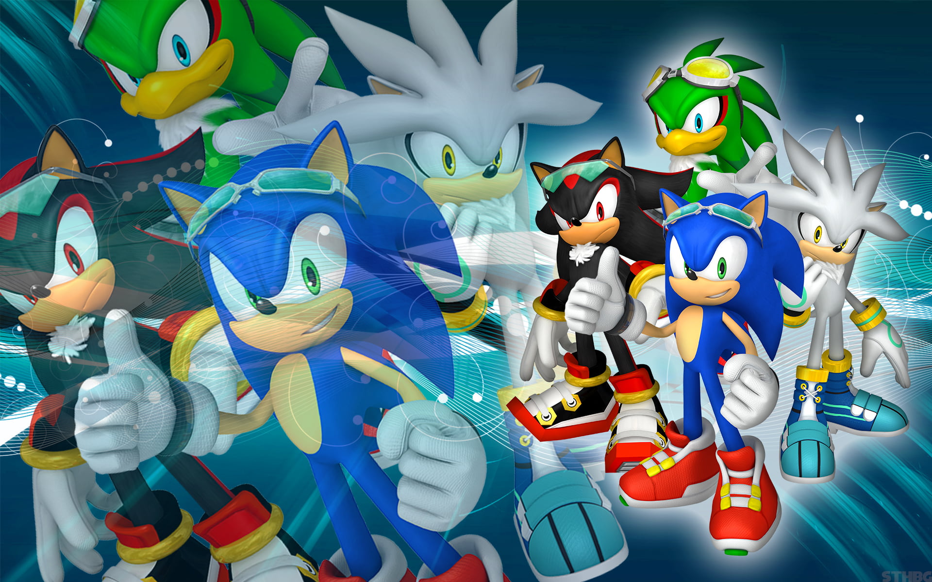 Sonic, Sonic the Hedgehog, Sega, video games, multi colored