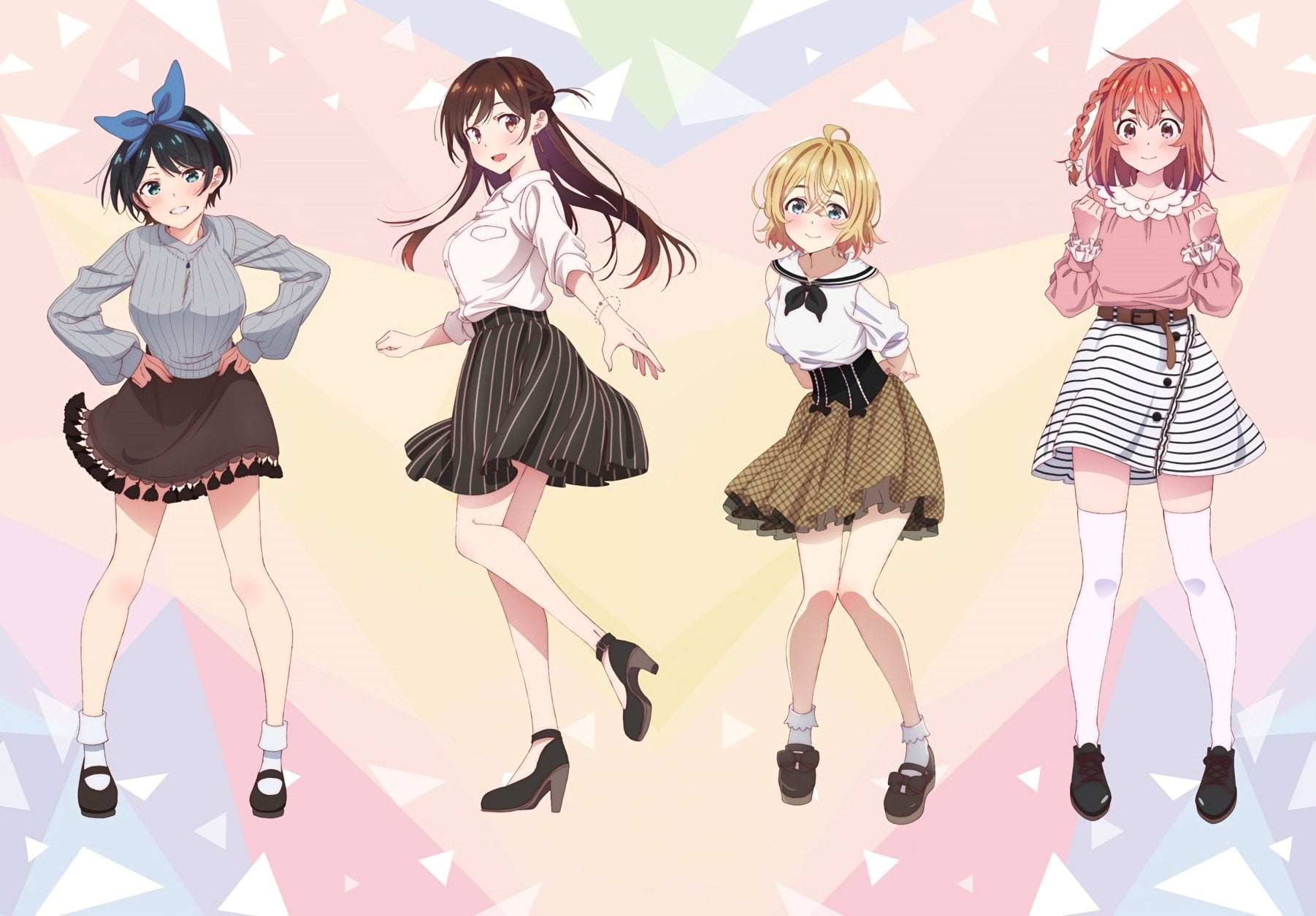 Kanojo, Okarishimasu (Rent-a-Girlfriend), anime, anime girls