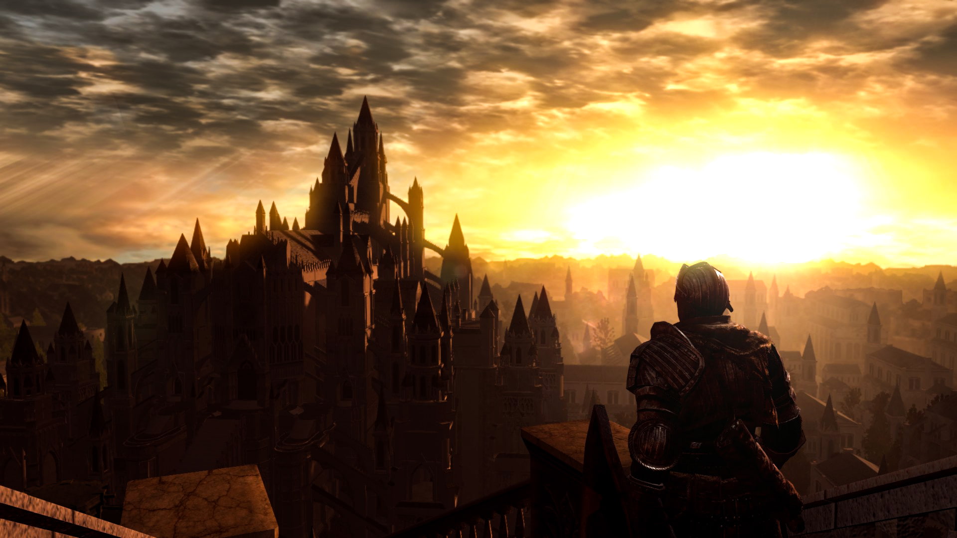 video games, Dark Souls: Remastered, sky, sunset, architecture