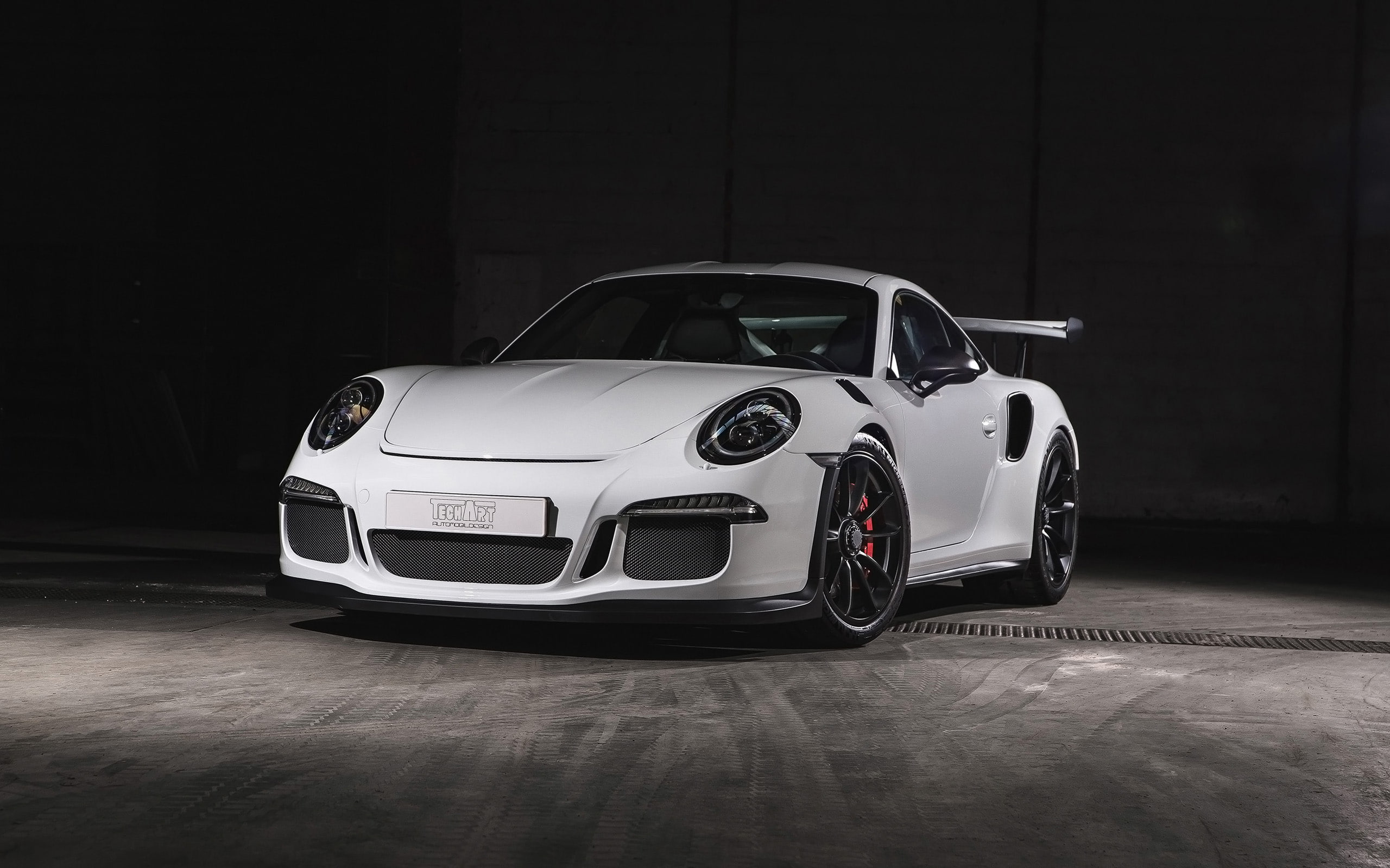 white coupe, TechArt, Porsche 911, GT3, RS Carbon Sport, 2016