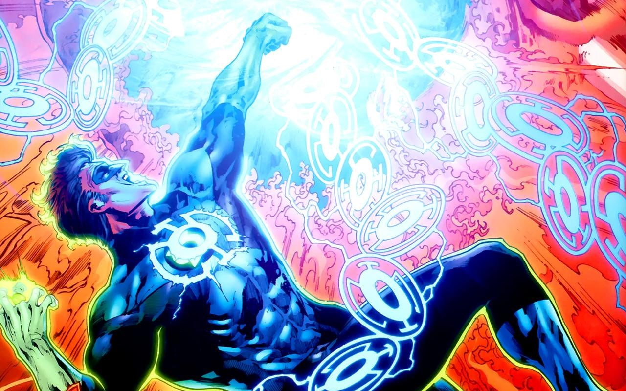 green lantern, creativity, art and craft, multi colored, blue