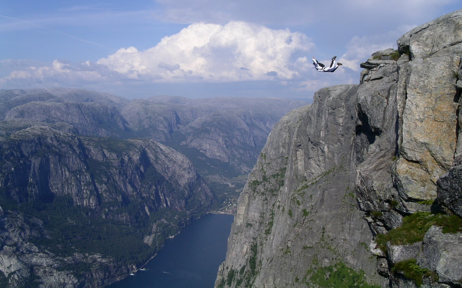 cliff diving