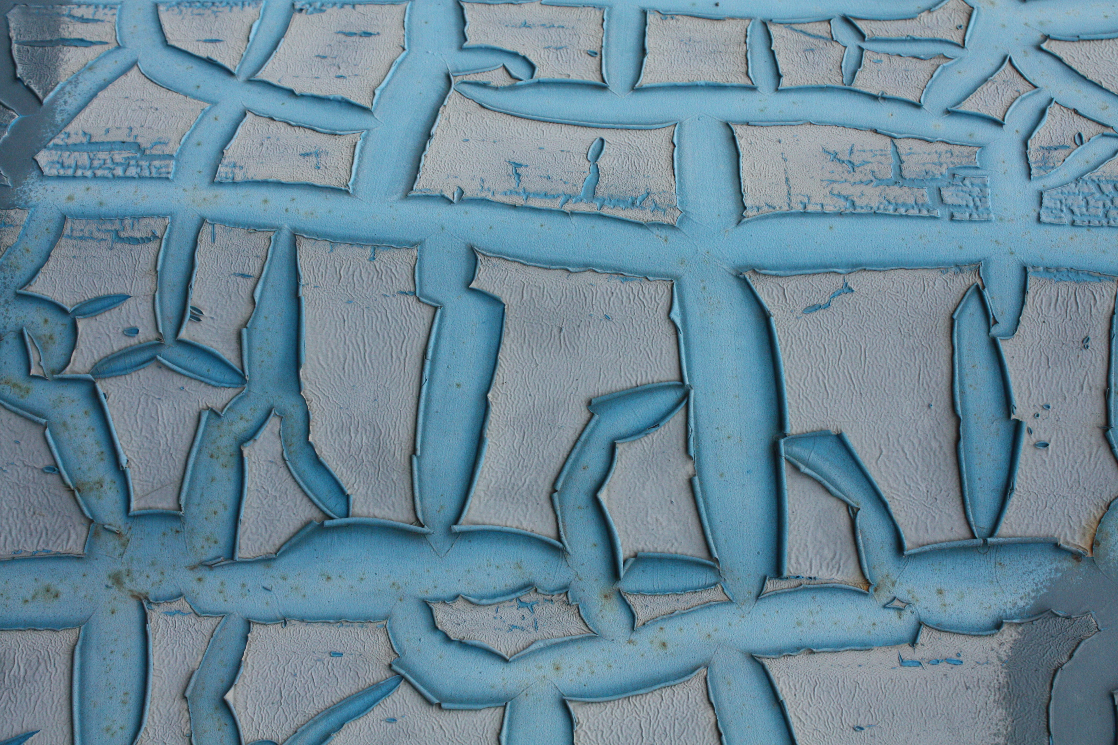 blue, paint, color, crack, rusty