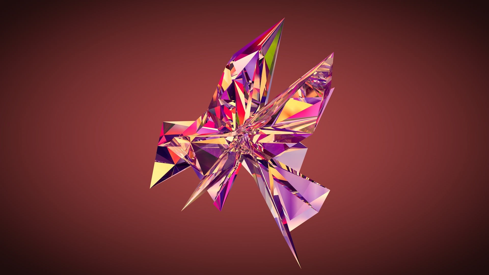 abstract, vector, low poly, red background, digital art, colored background
