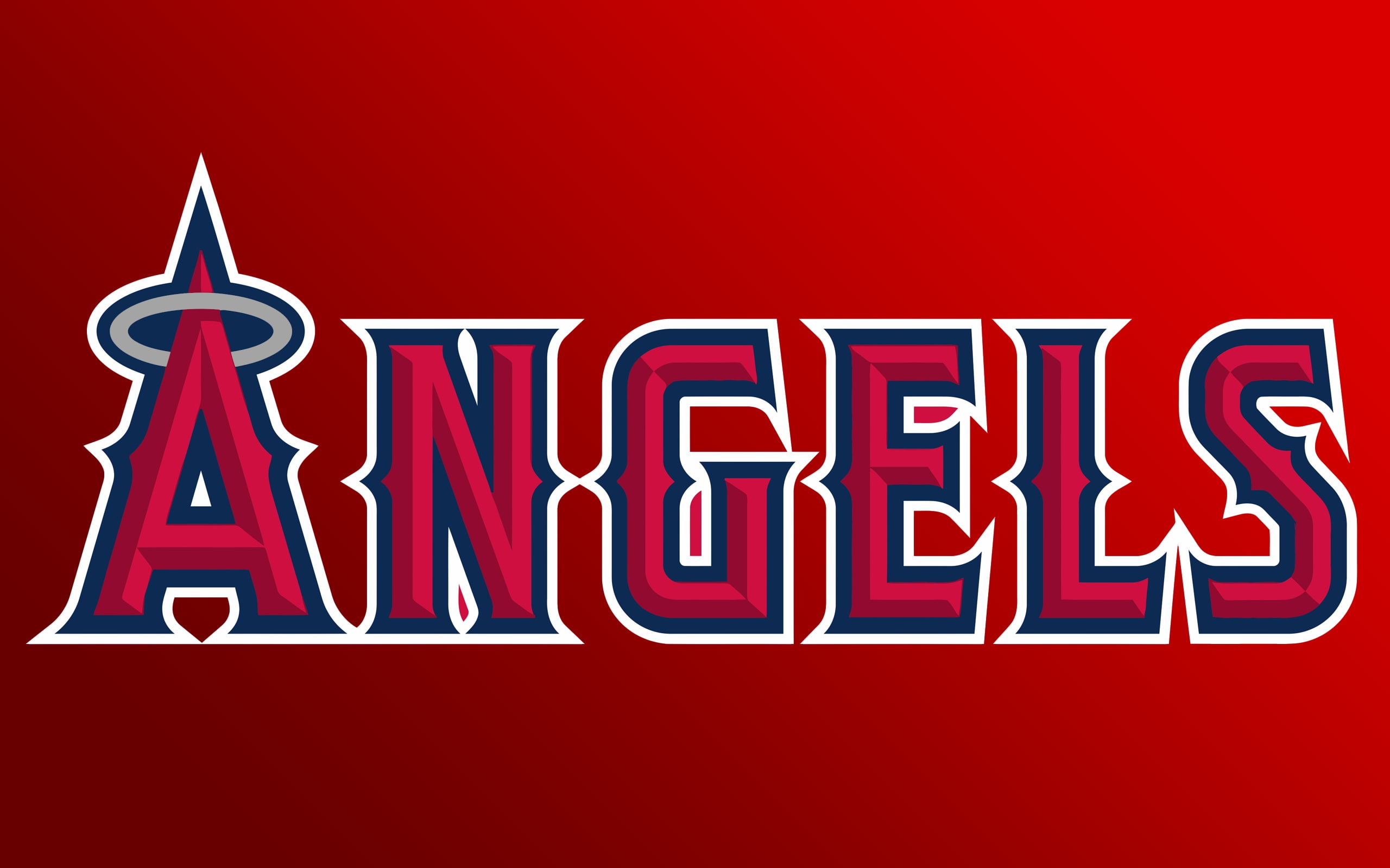 red baseball california mlb anaheim logos la angels of anaheim 2560x1600  Sports Baseball HD Art