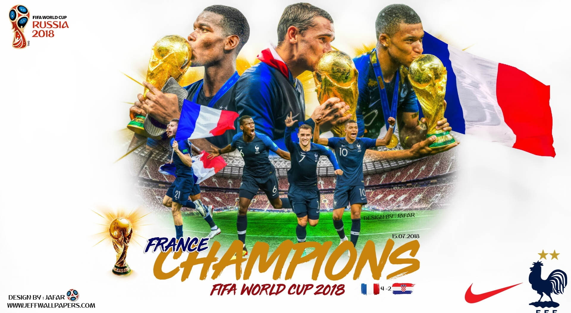 FRANCE CHAMPIONS FIFA WORLD CUP 2018, Sports, Football, manchester united