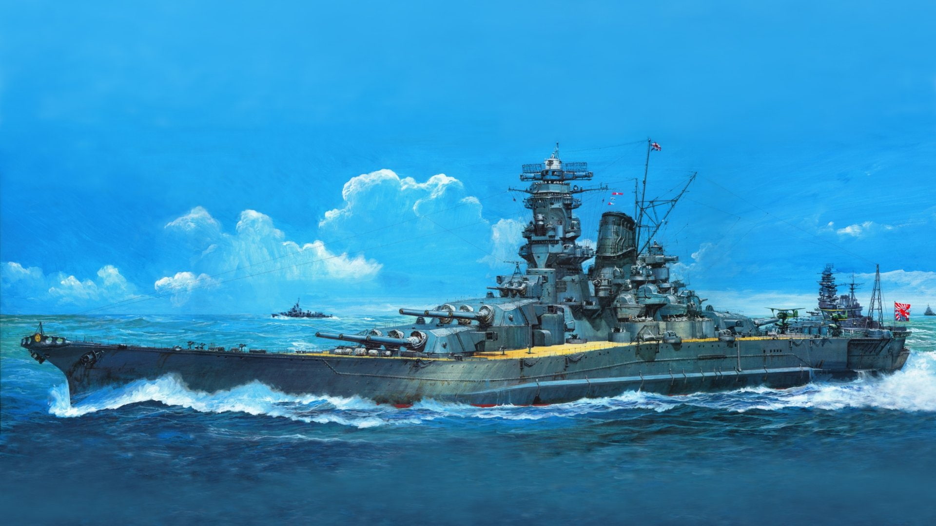 Warships, Japanese battleship Yamato, Japanese Battleship Musashi
