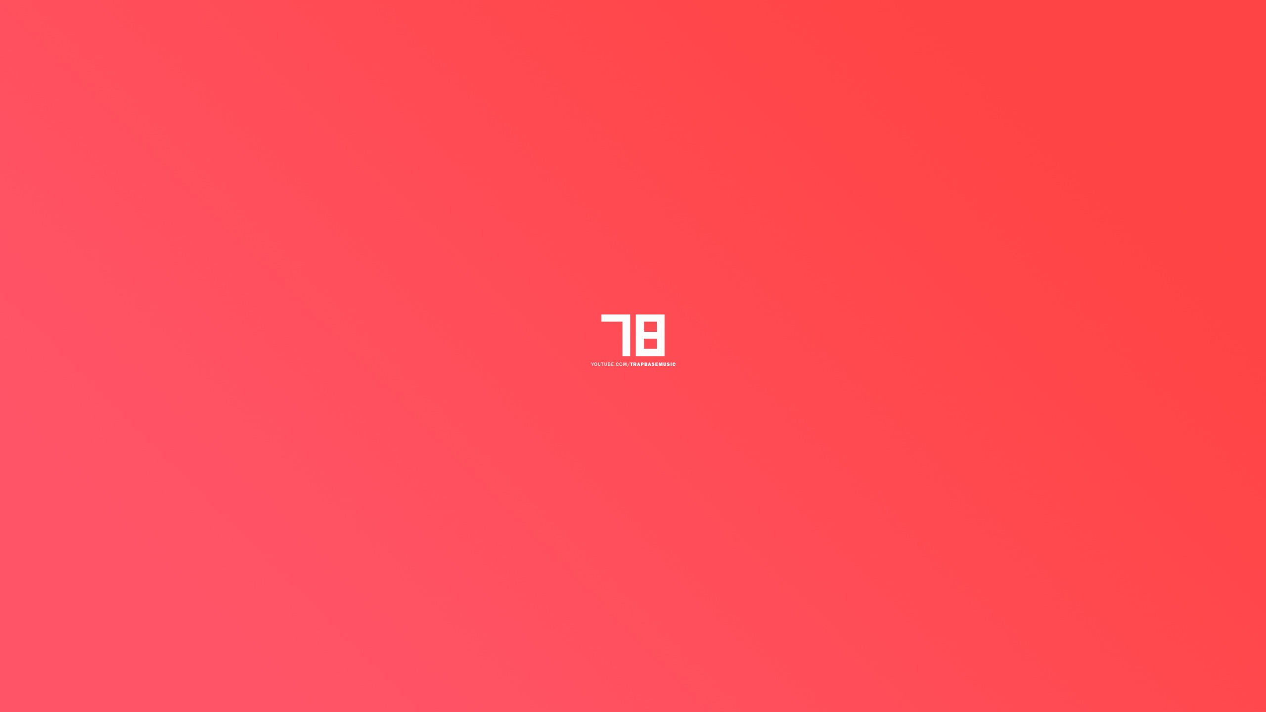 white text on red background, minimalism, colorful, Trap Nation