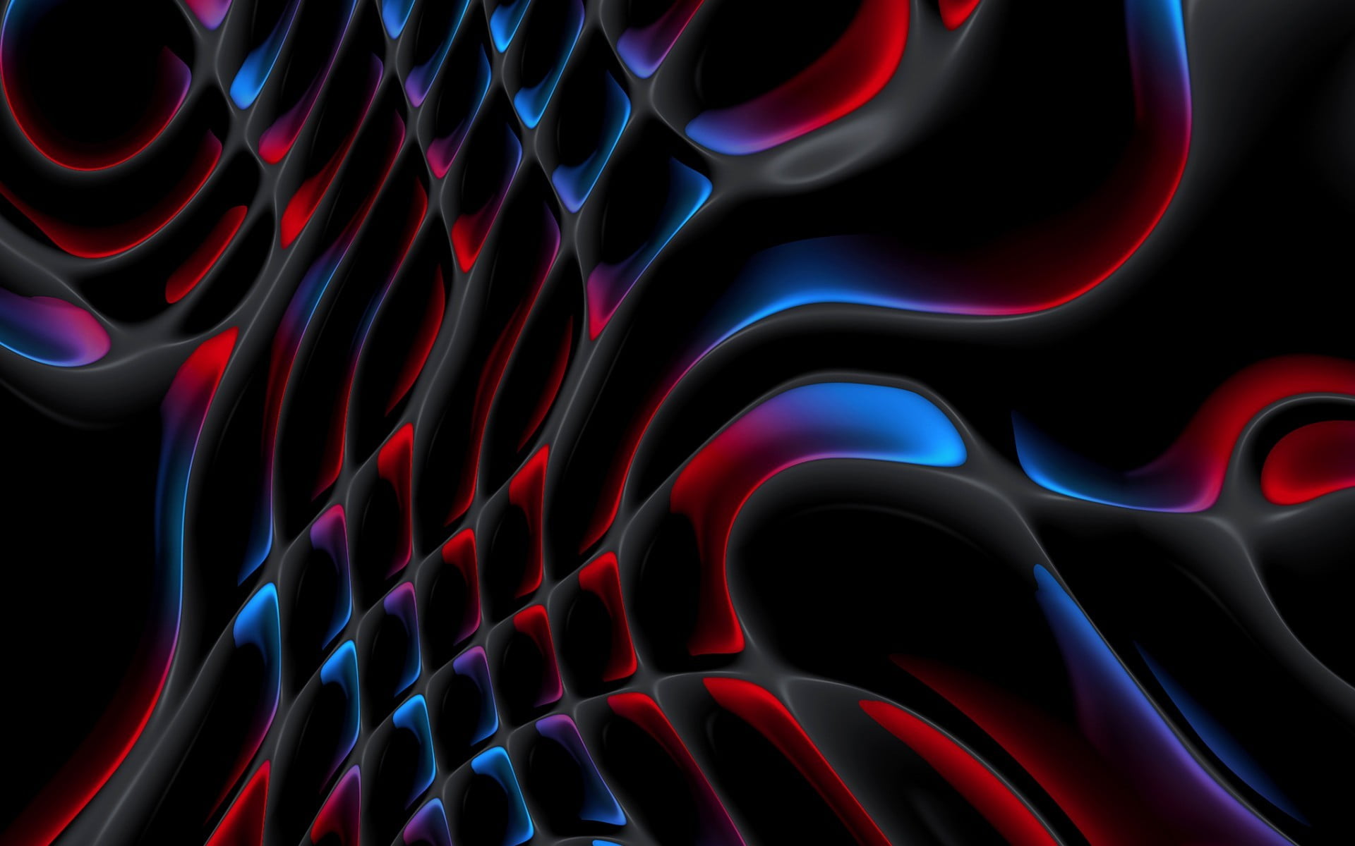 Free Download Hd Wallpaper Red And Blue Digital Wallpaper Abstract Render Cgi Digital Art 