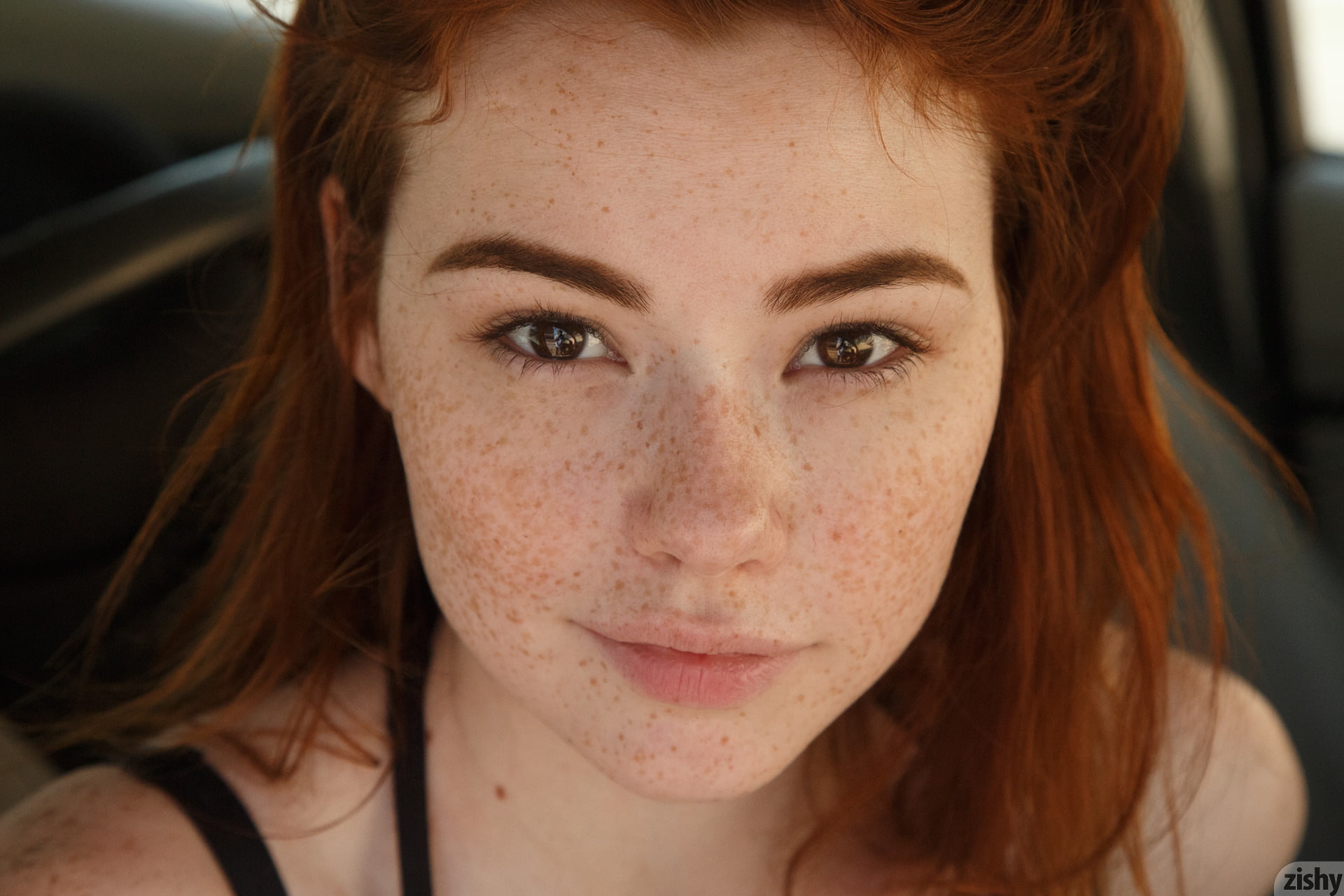 freckles, women, redhead, face, Sabrina Lynn