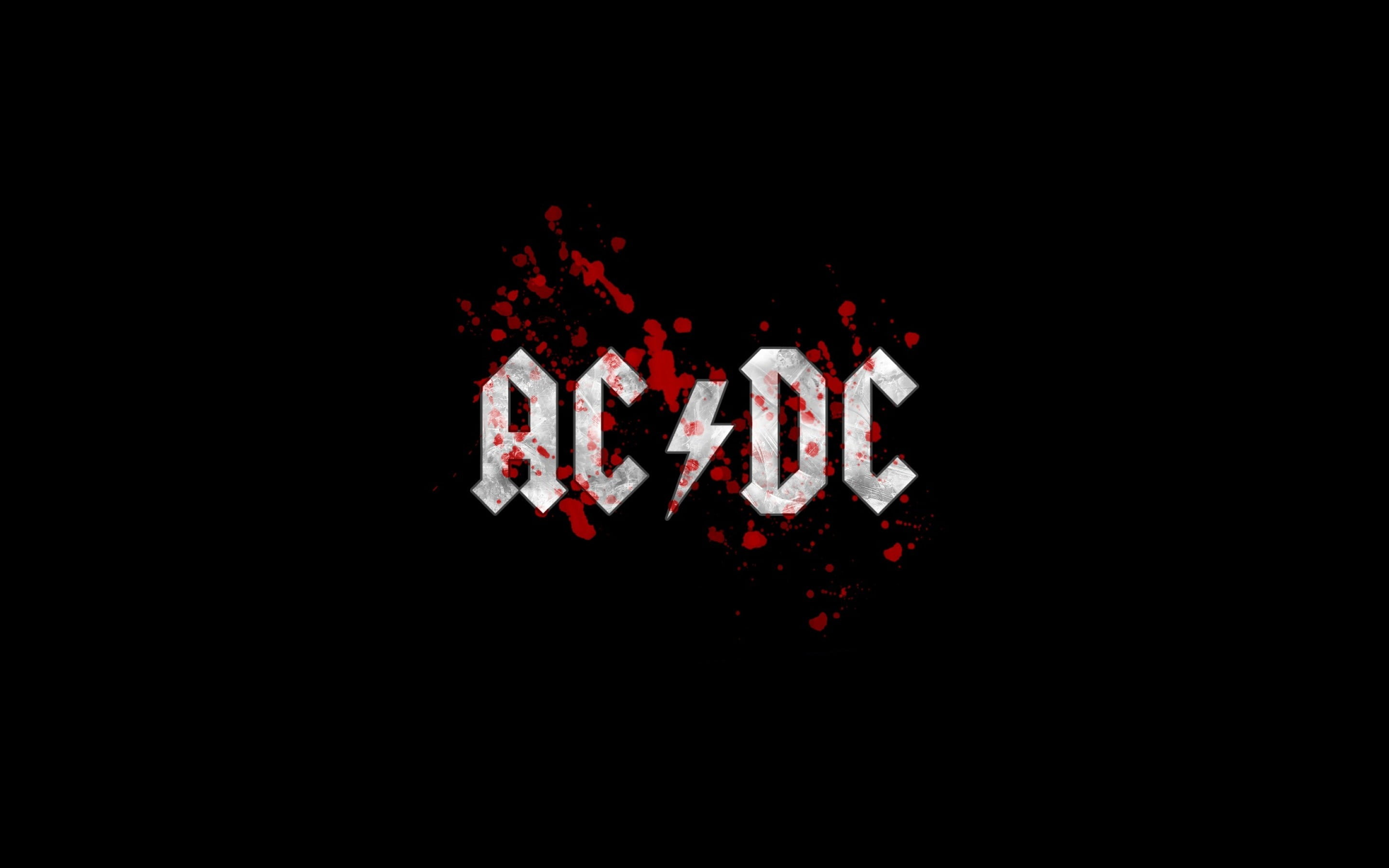 AC DC illustration, music, black, logo, rock, ac/dc, hard-rock