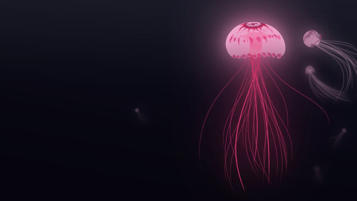 Animal, Jellyfish, Abstract, Sea, Dark Background, Digital Art