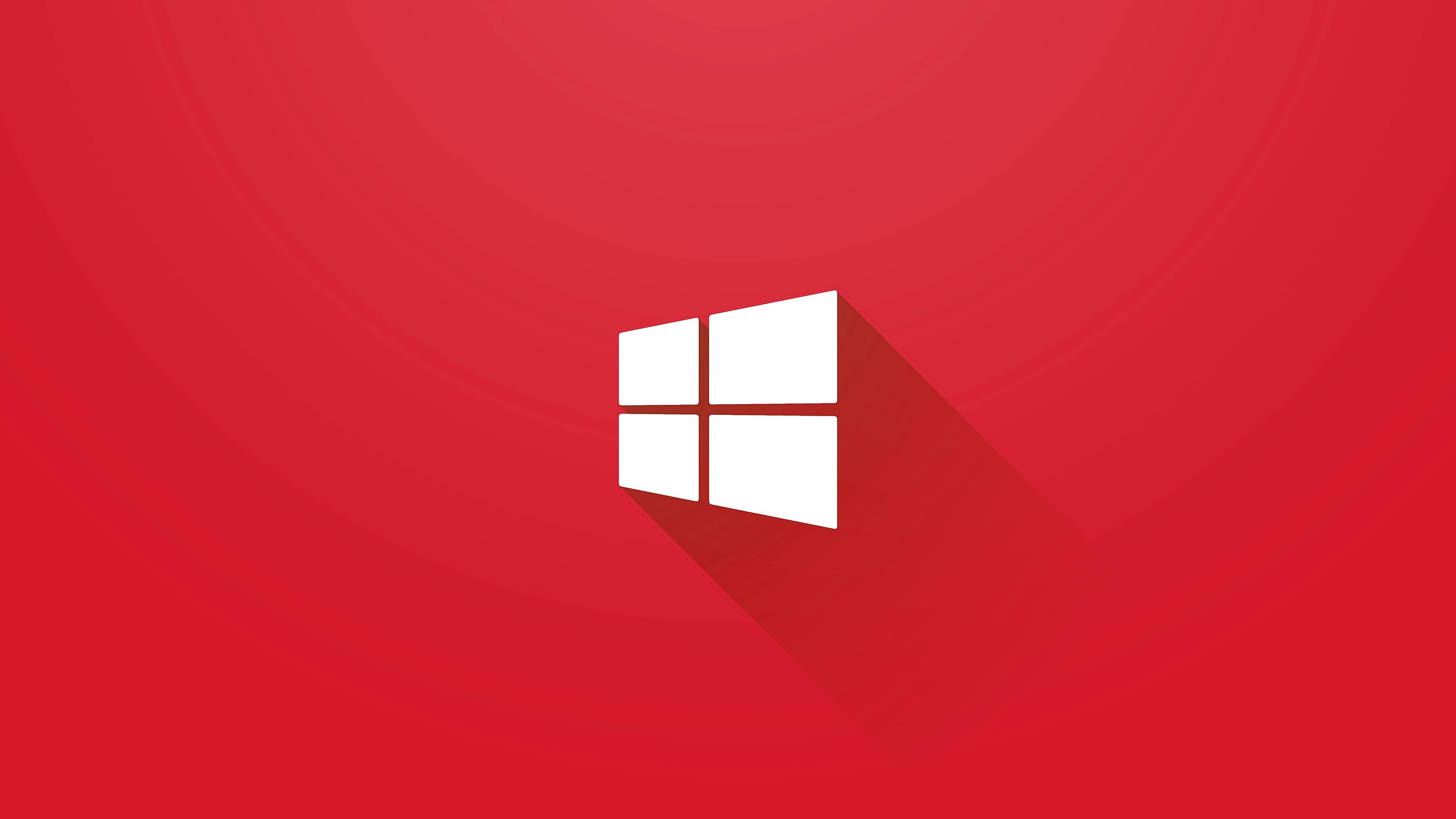 Microsoft Windows logo, Windows 10, brand, red, no people, copy space