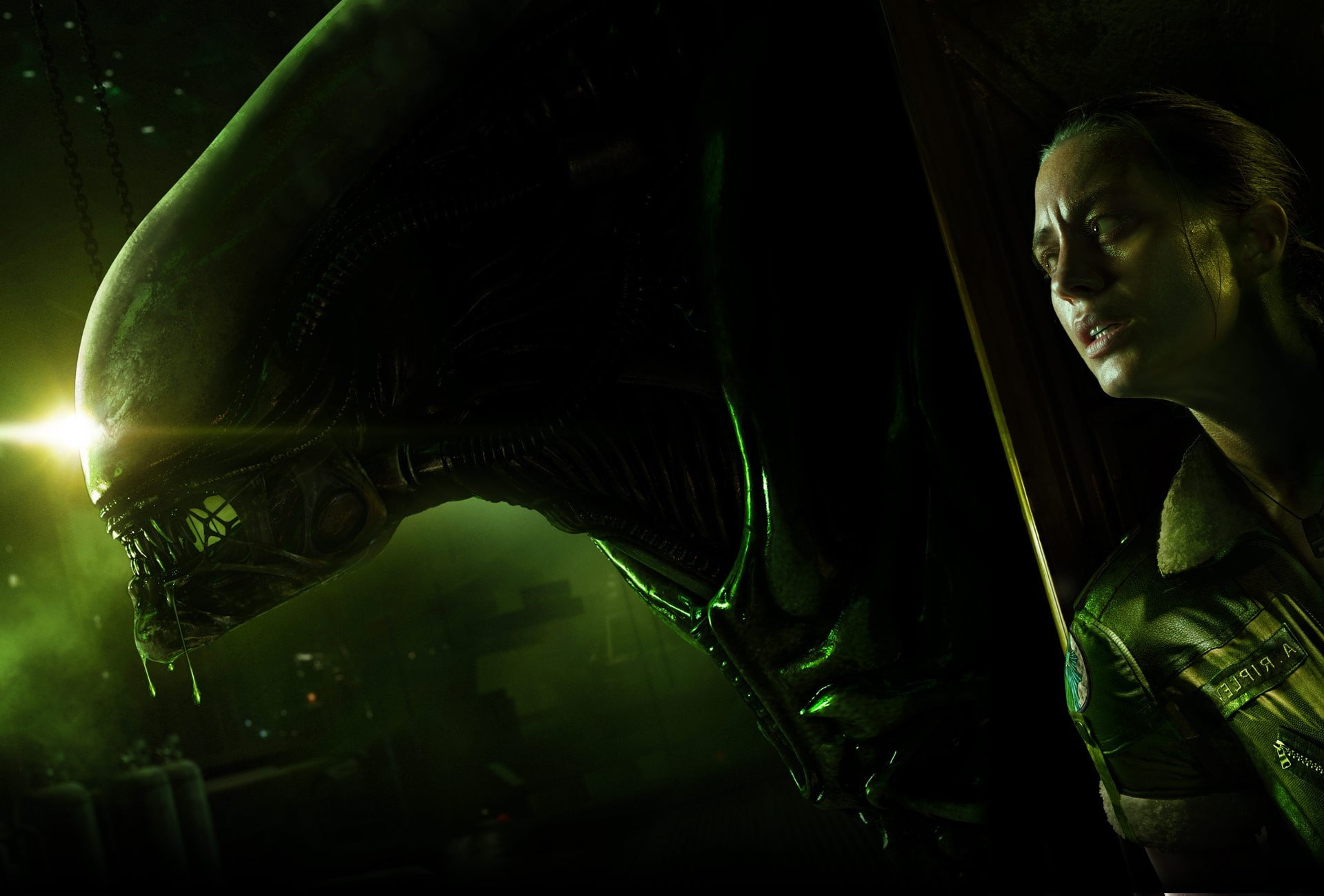 alien isolation amanda ripley xenomorph video games, one person