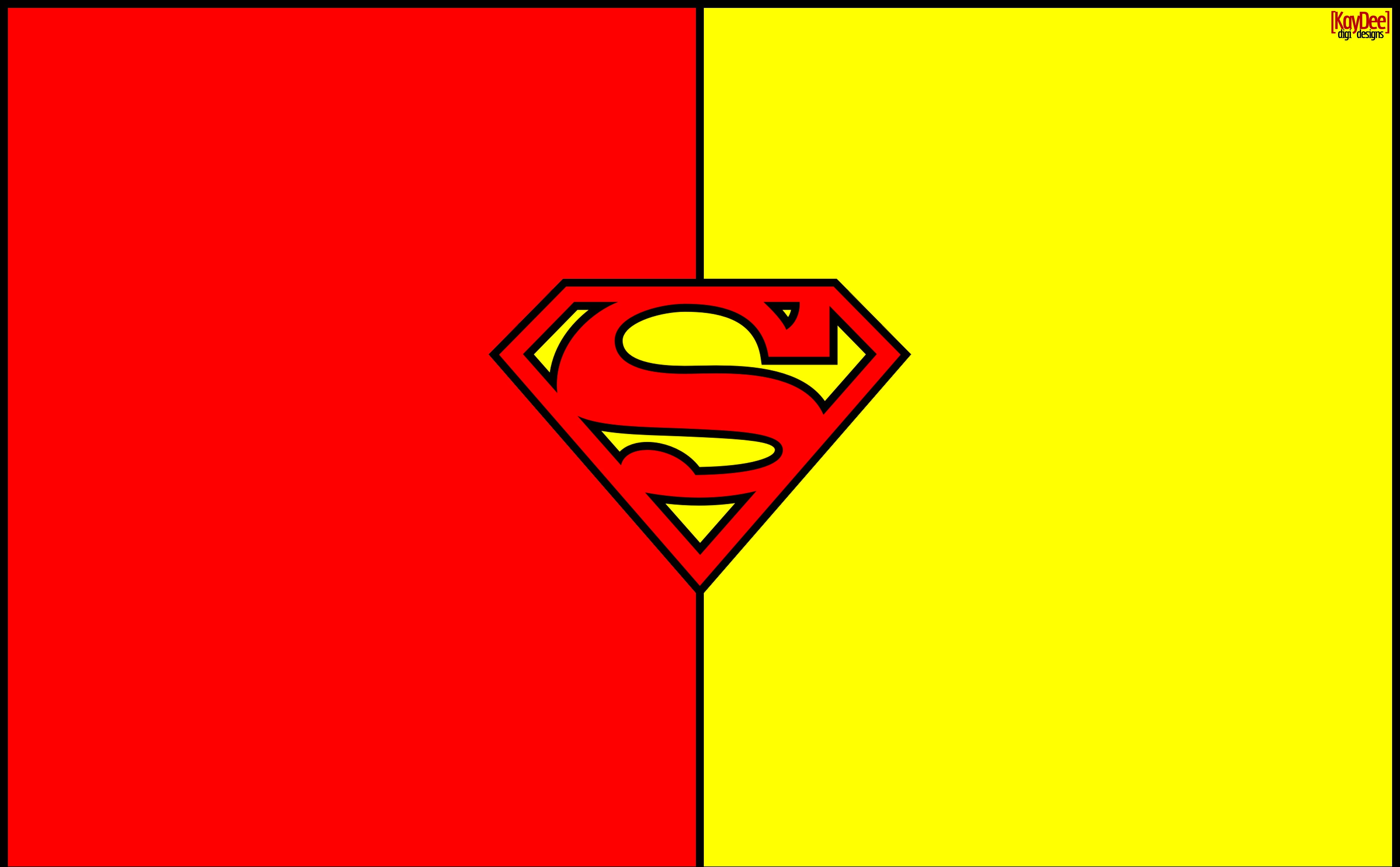 Superman Style, yellow and red Superman logo, Cartoons, Others