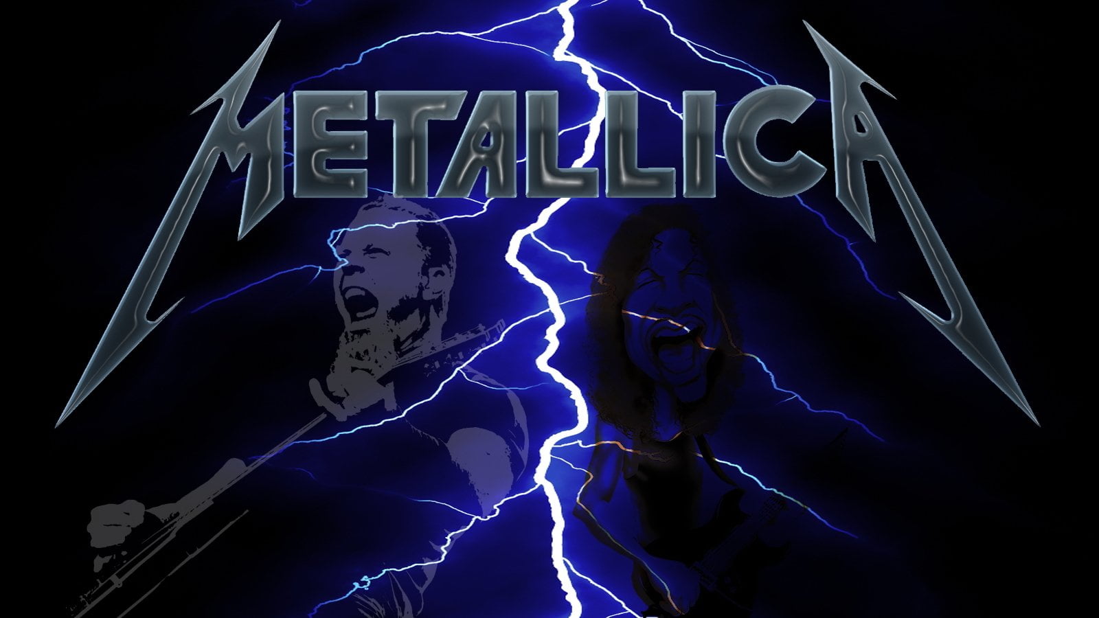 Metallica wallpaper, Band (Music), Heavy Metal, night, communication