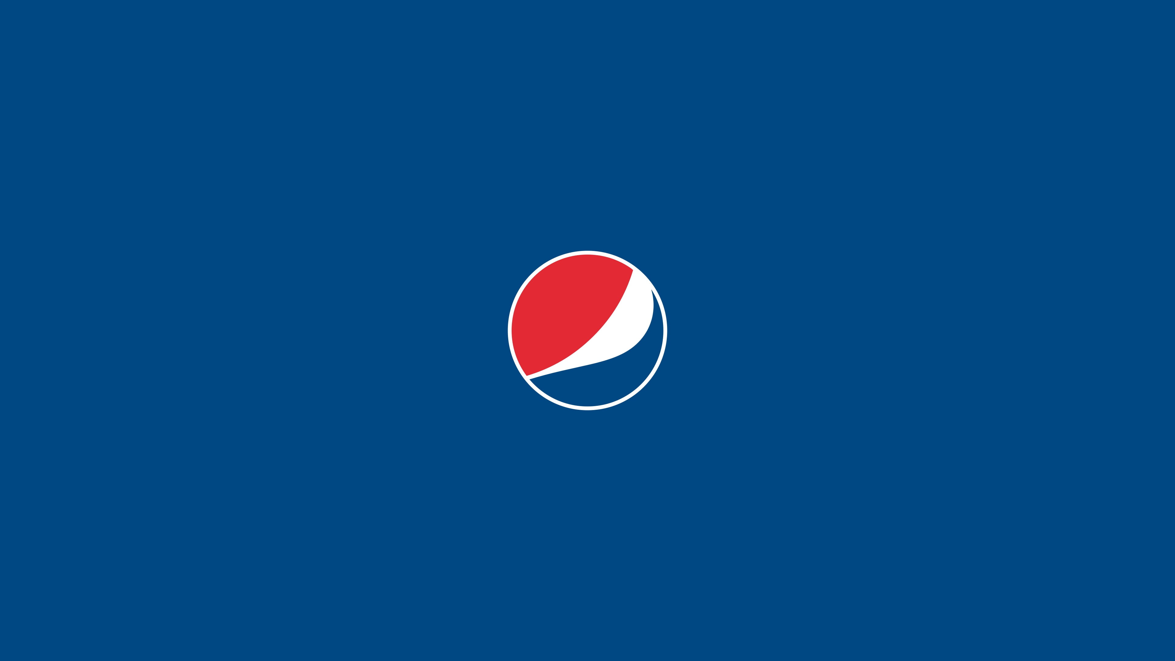 Pepsi, 4K, minimalism, brand, cola, beverages, blue background