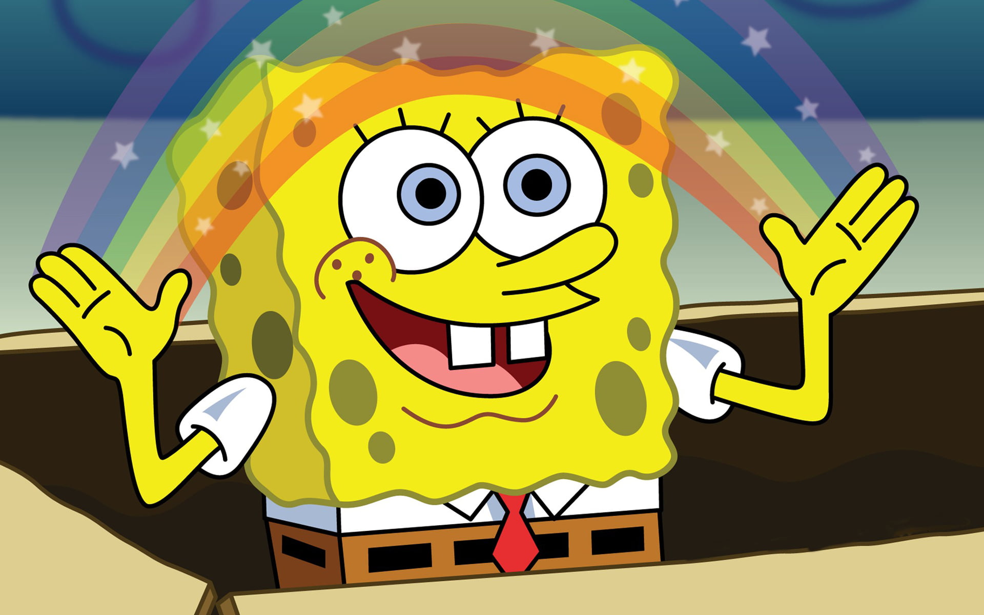SpongeBob SquarePants, rainbow, the animated series, cartoon