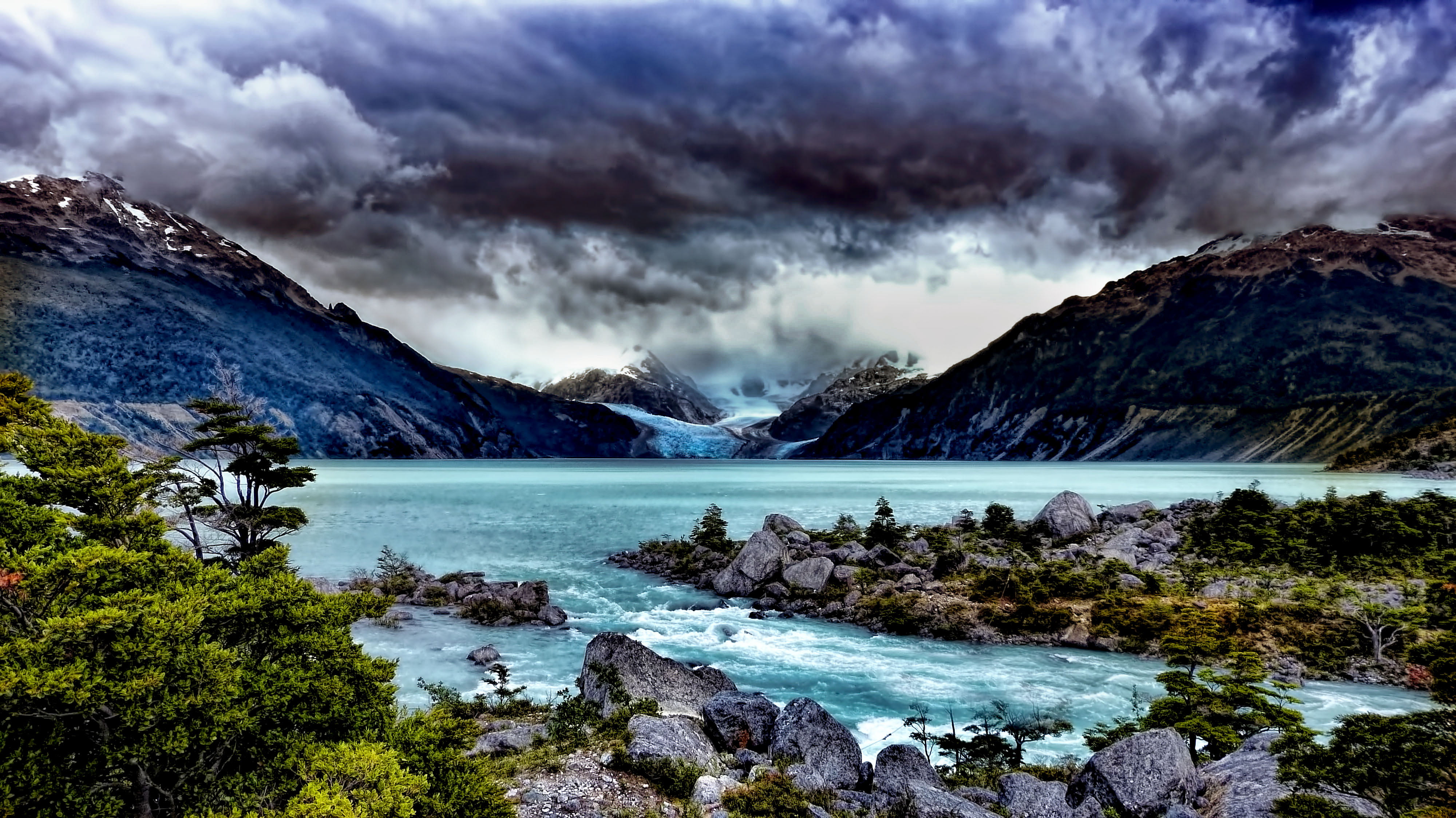landscape photography of weather change, lago, lago, Leones, patagonia
