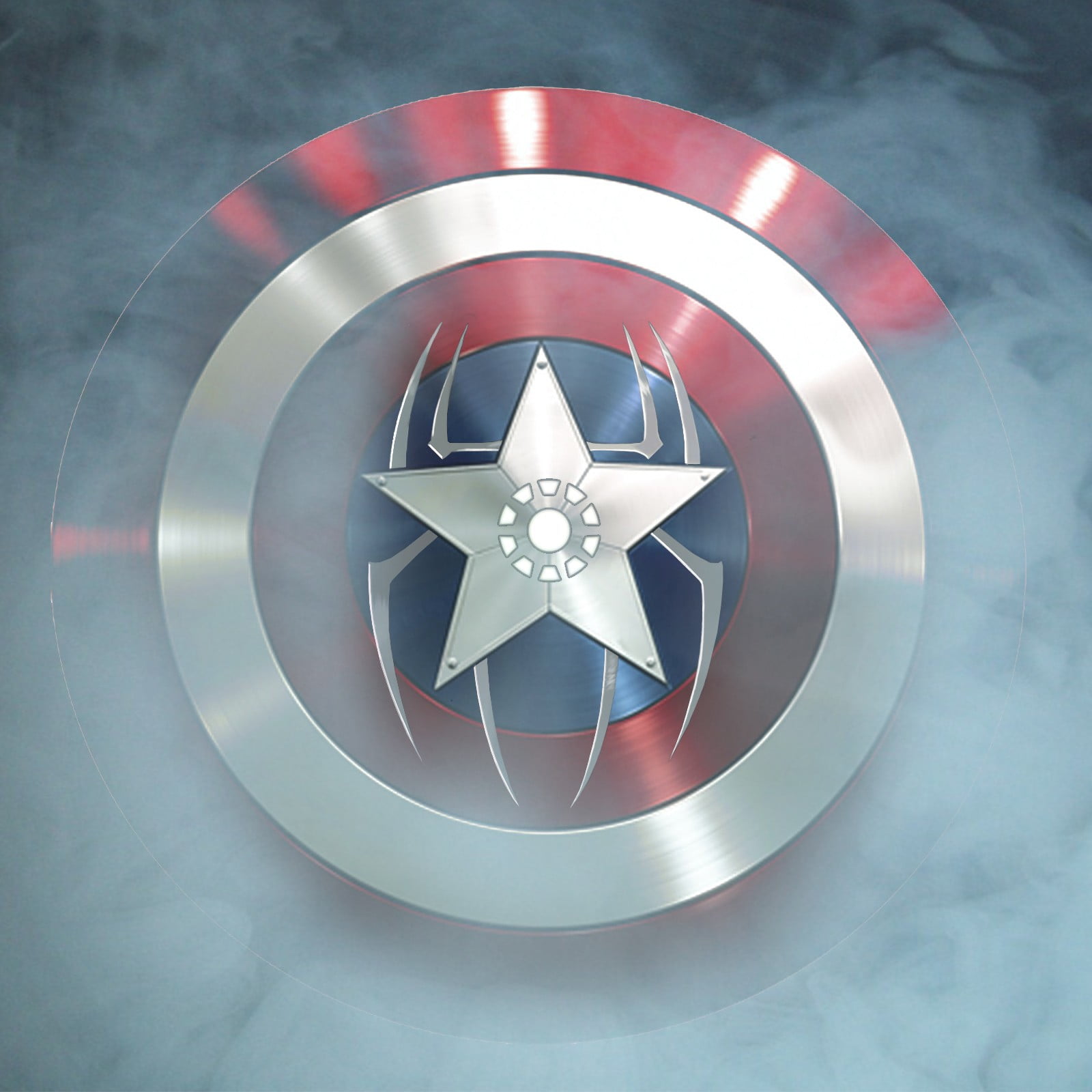 Captain America shield, Marvel Comics, symbols, shape, shiny
