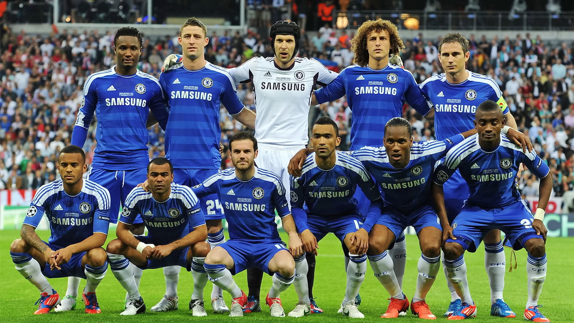 men's blue Samsung jersey, Chelsea FC, Champions League Final