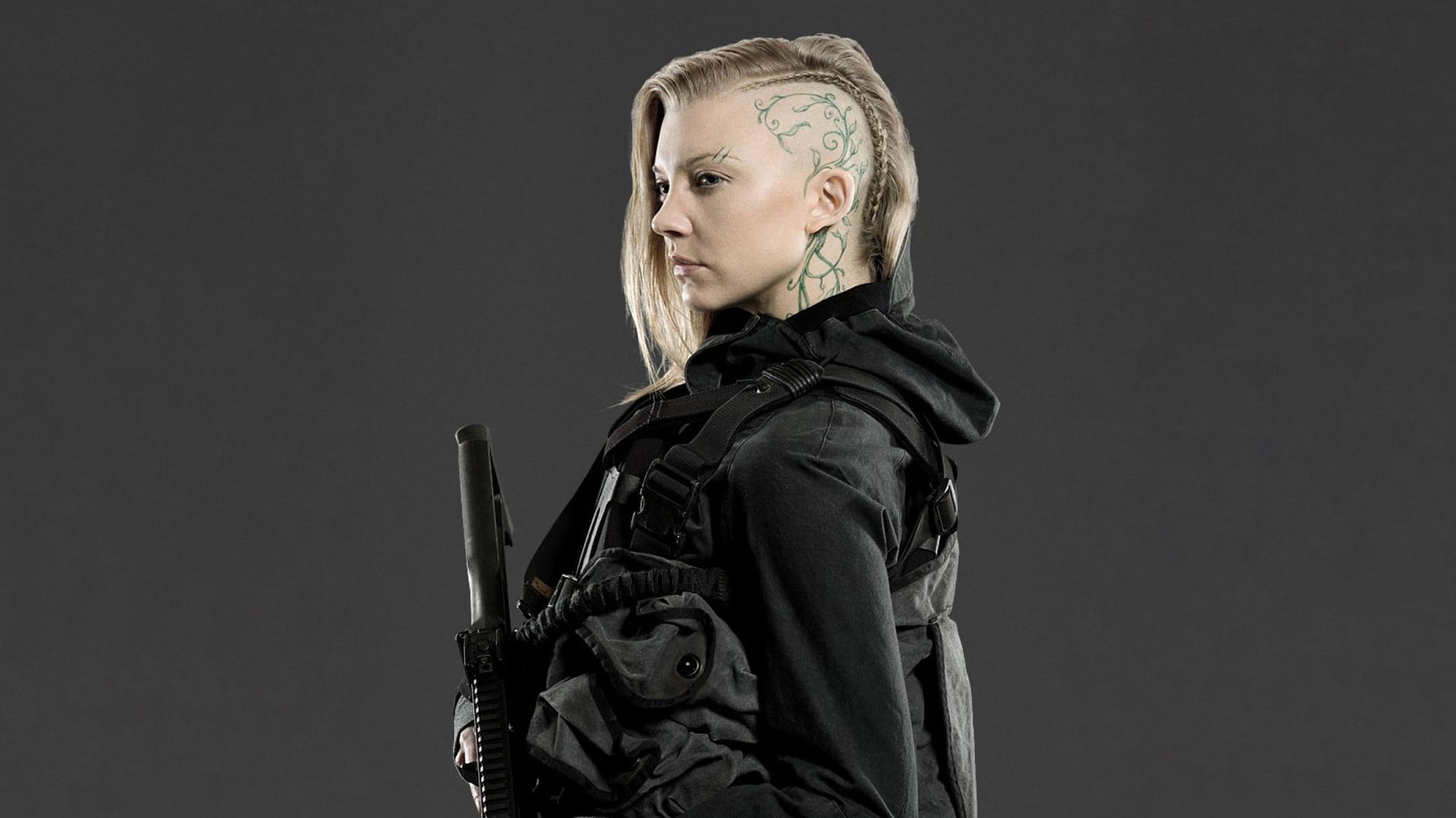 Hunger Games Natalie, Natalie Dormer, actress, blonde, shaved head