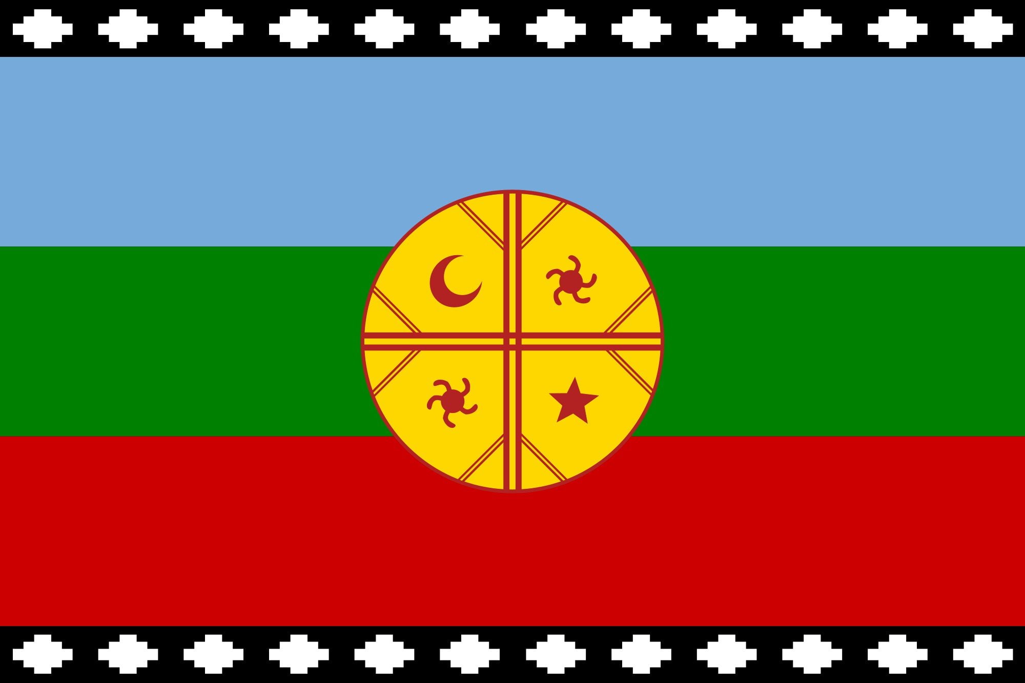 2000px flag, mapuches svg