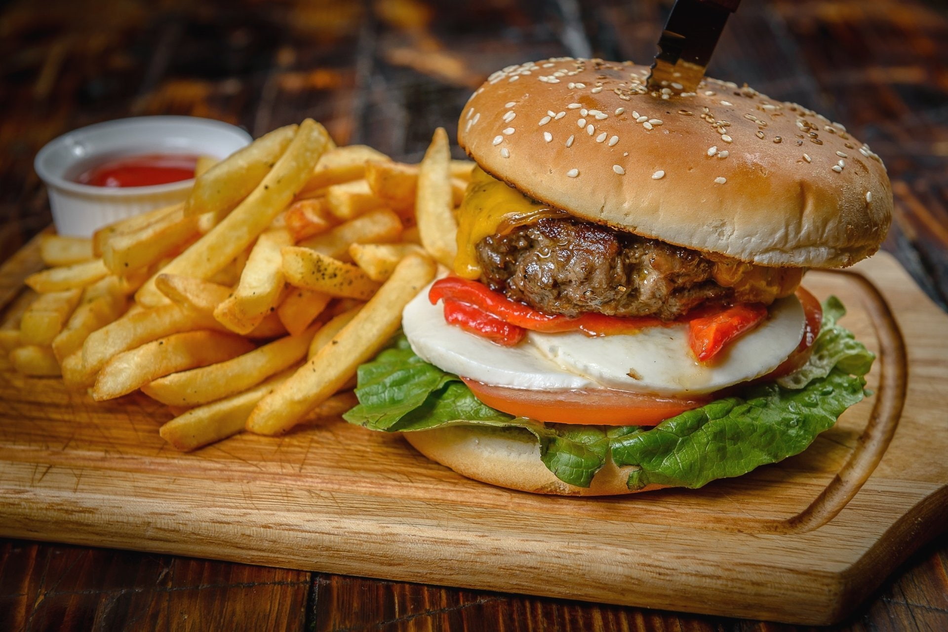 Food, Burger, French Fries