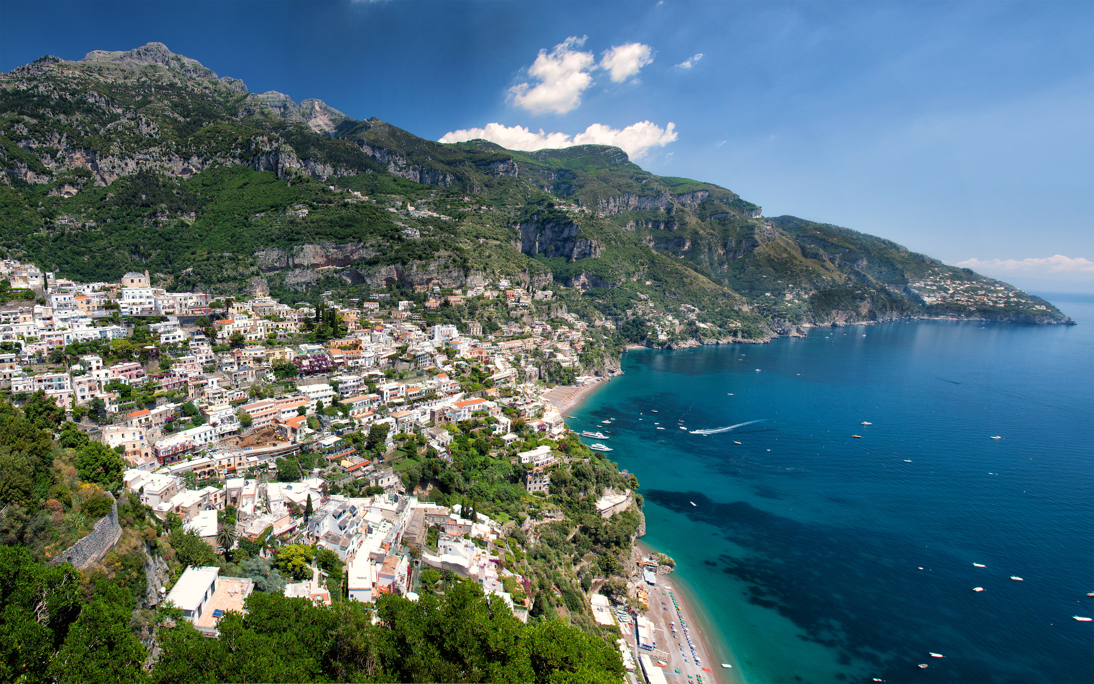 body of water, sea, Italy, Positano, Amalfi, coastline, summer