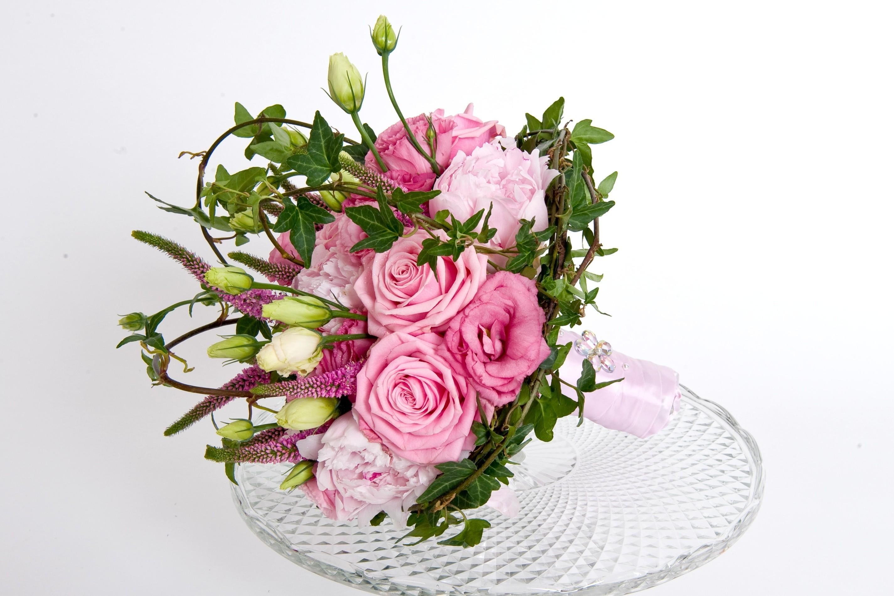 pink artificial flowers decor, roses, delicate, design, composition