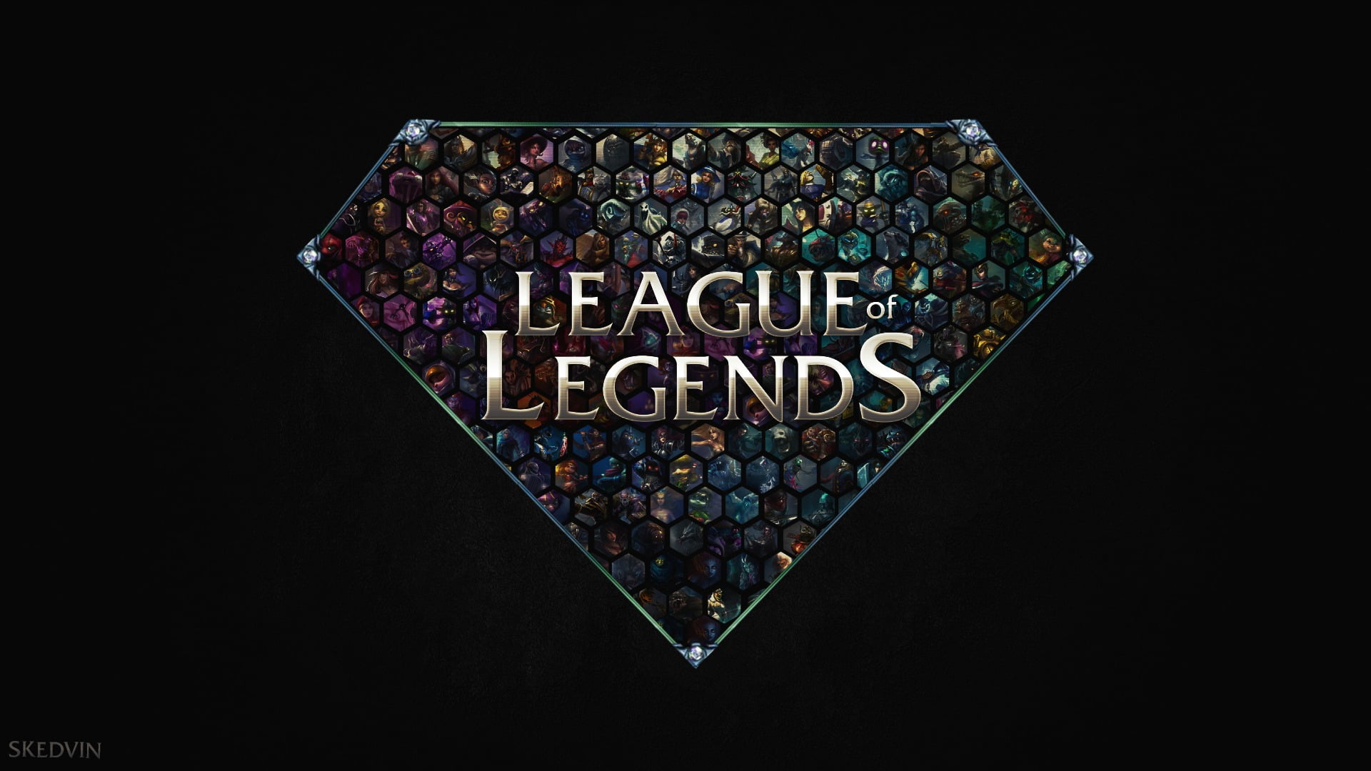 League of Legends digital wallpaper, video games, love, black background