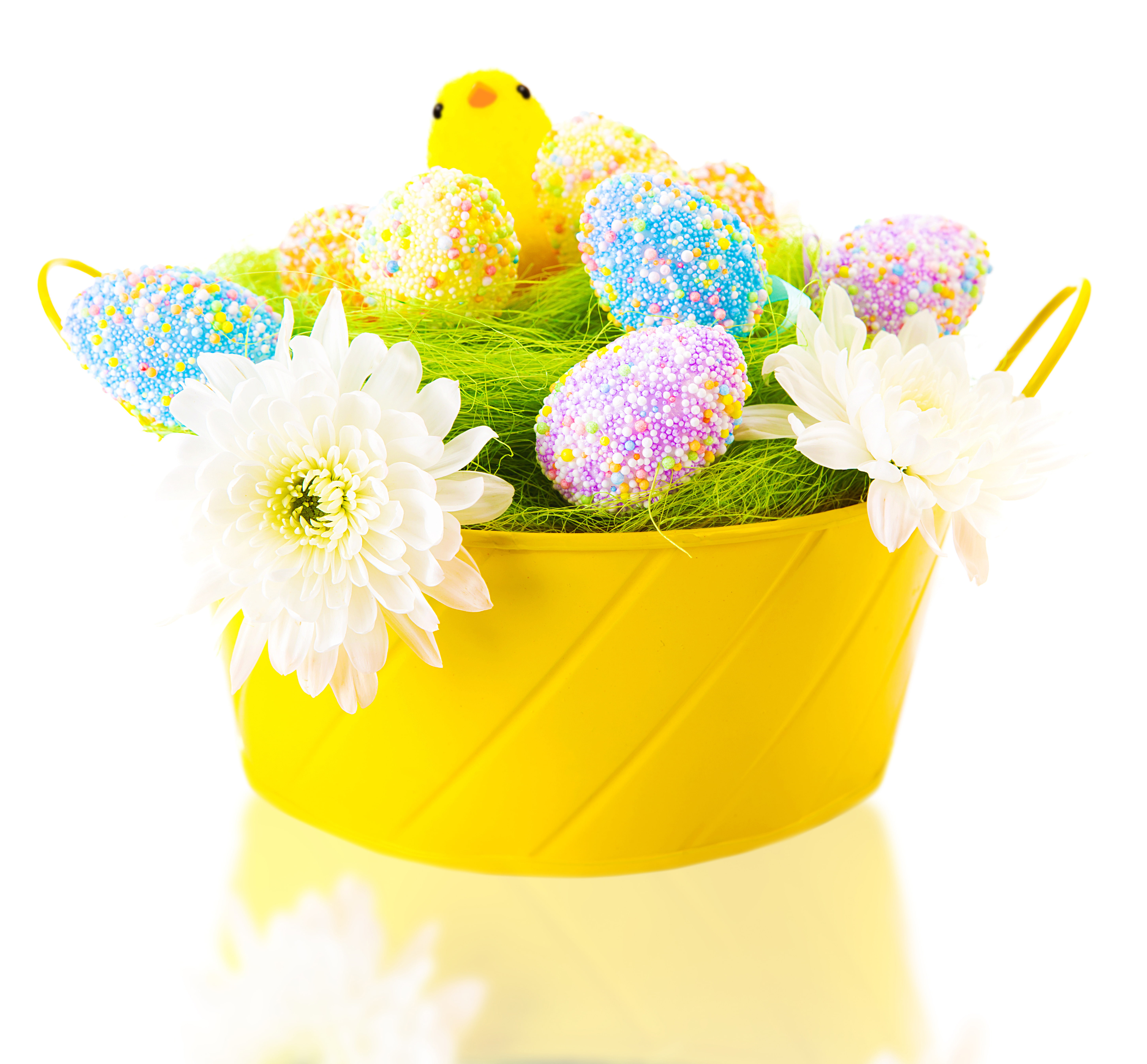 flowers, eggs, Easter