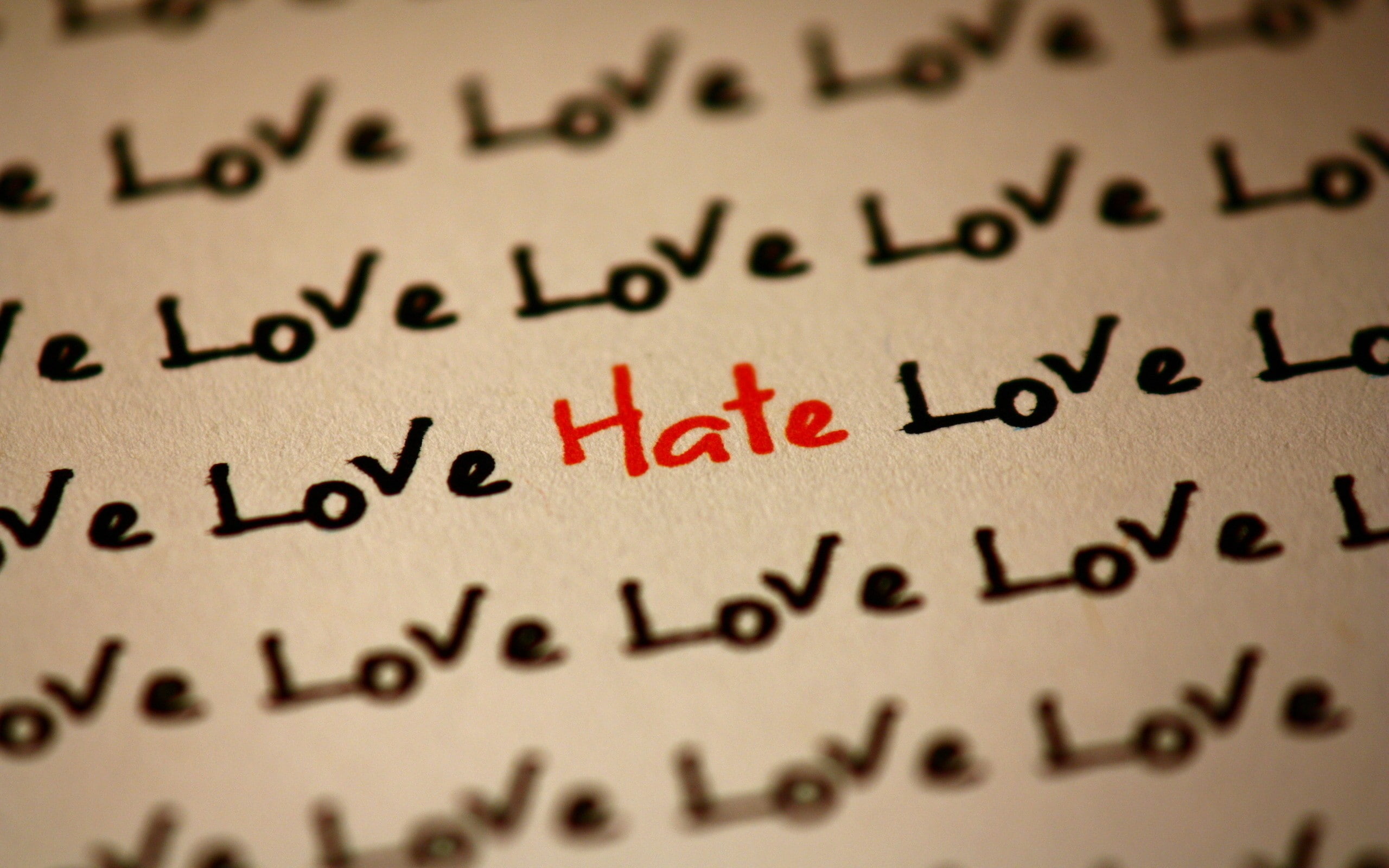 hate, love, relationship