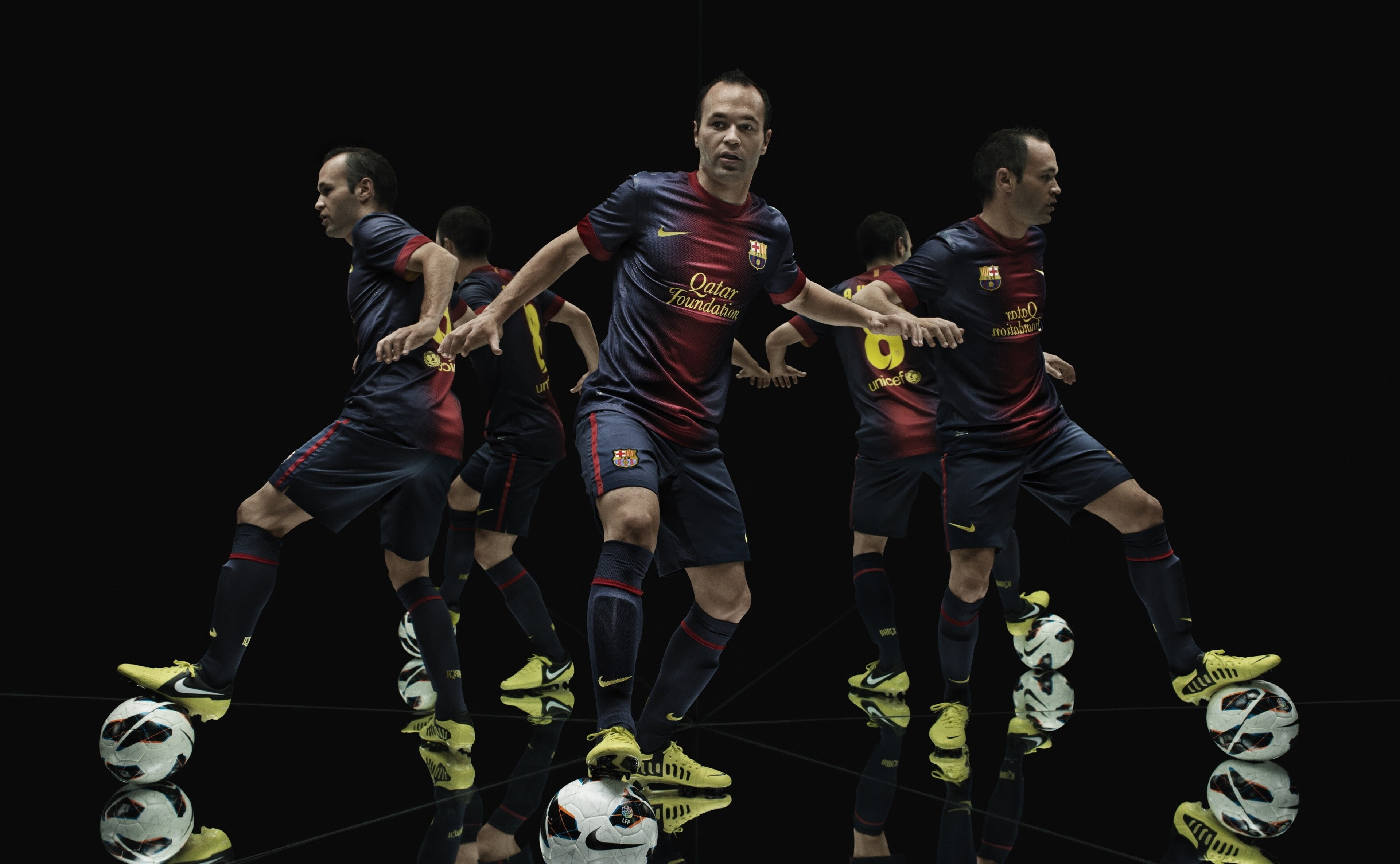 andres iniesta 4k  computer, full length, indoors, group of people