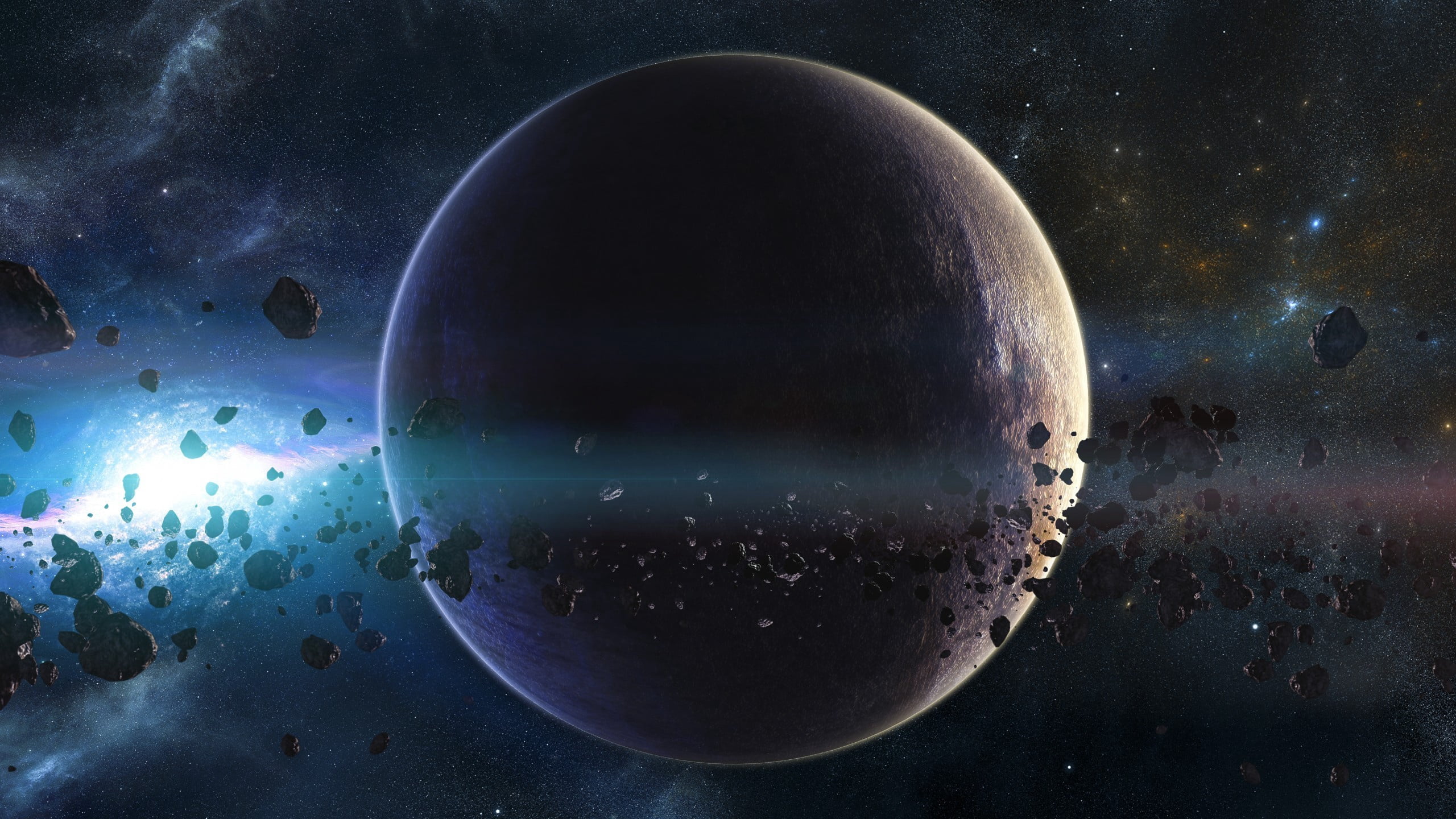 planet wallpaper, space, planets, asteroids, stars, belt, galaxy