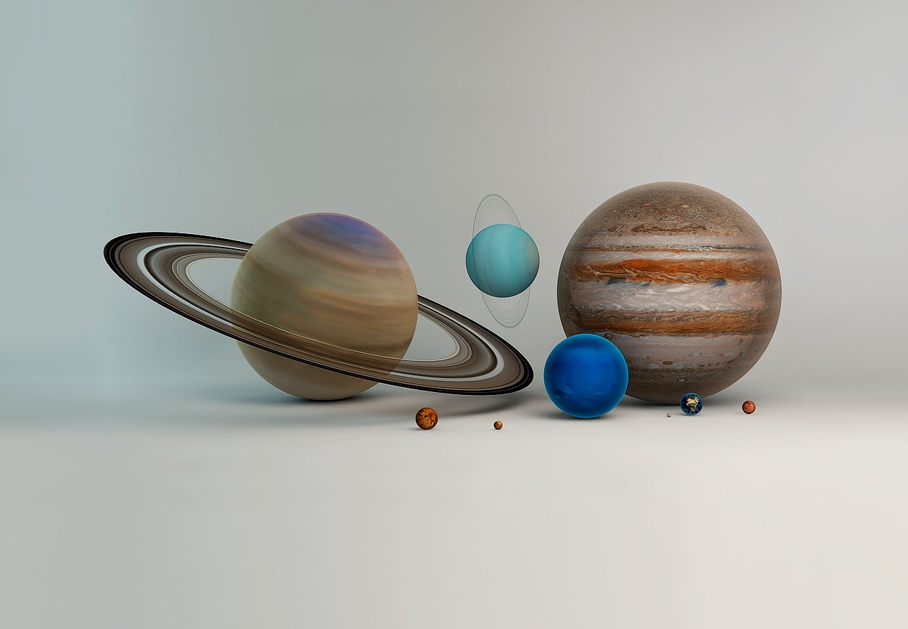 Solar System, planet, planetary rings, studio shot, still life