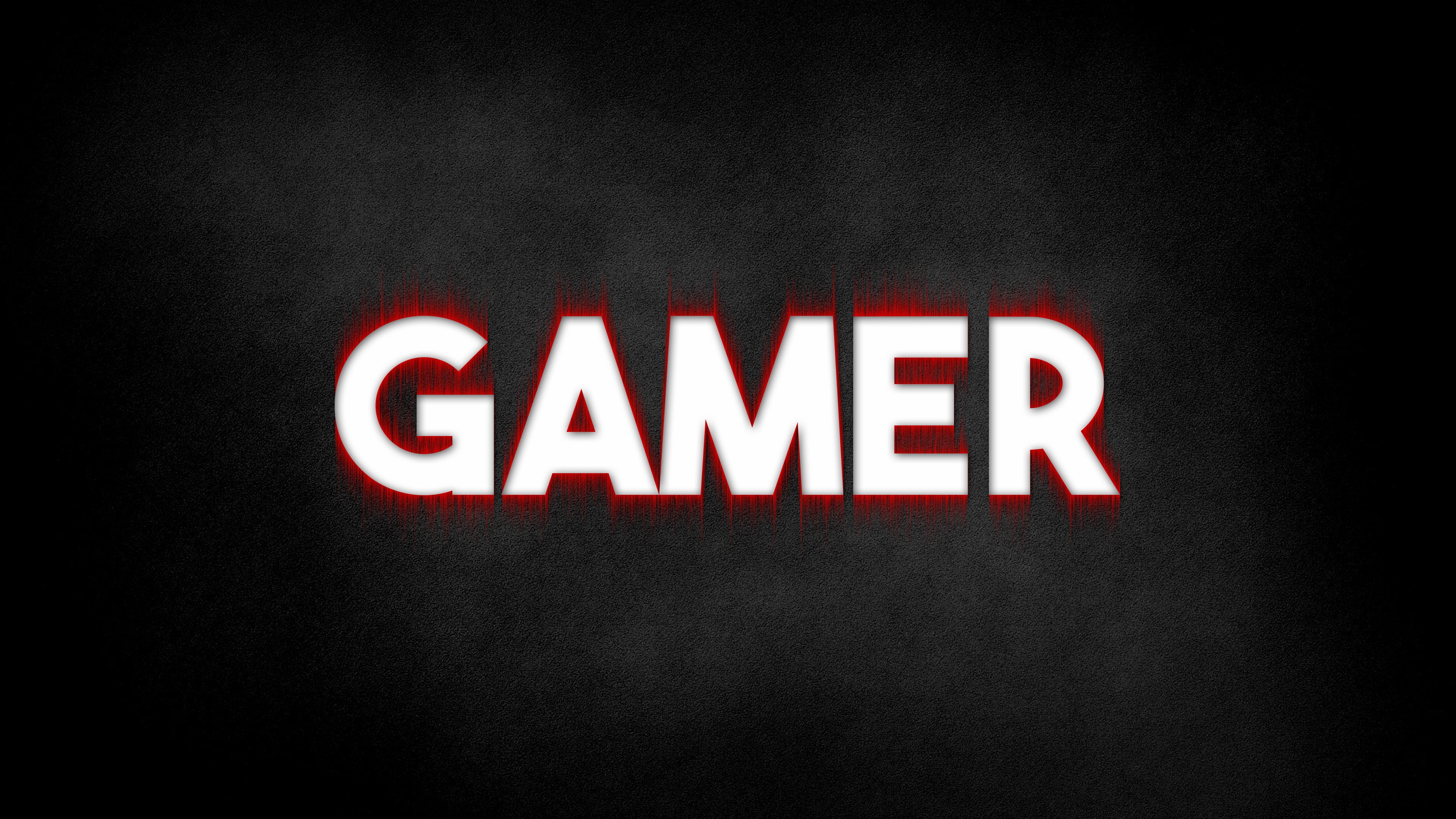 white gamer text, gamers, red, destructured, western script, communication