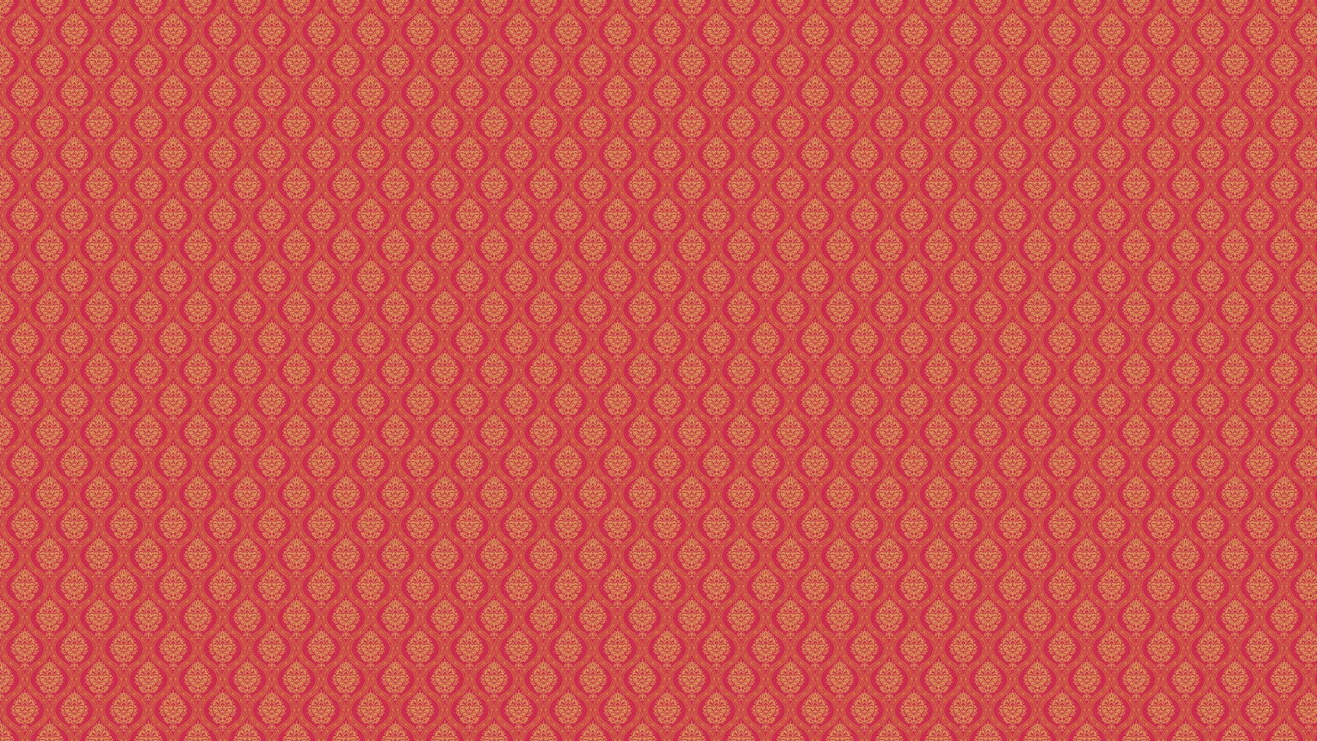 rectangular orange illustration, wave, leaves, flowers, red, background