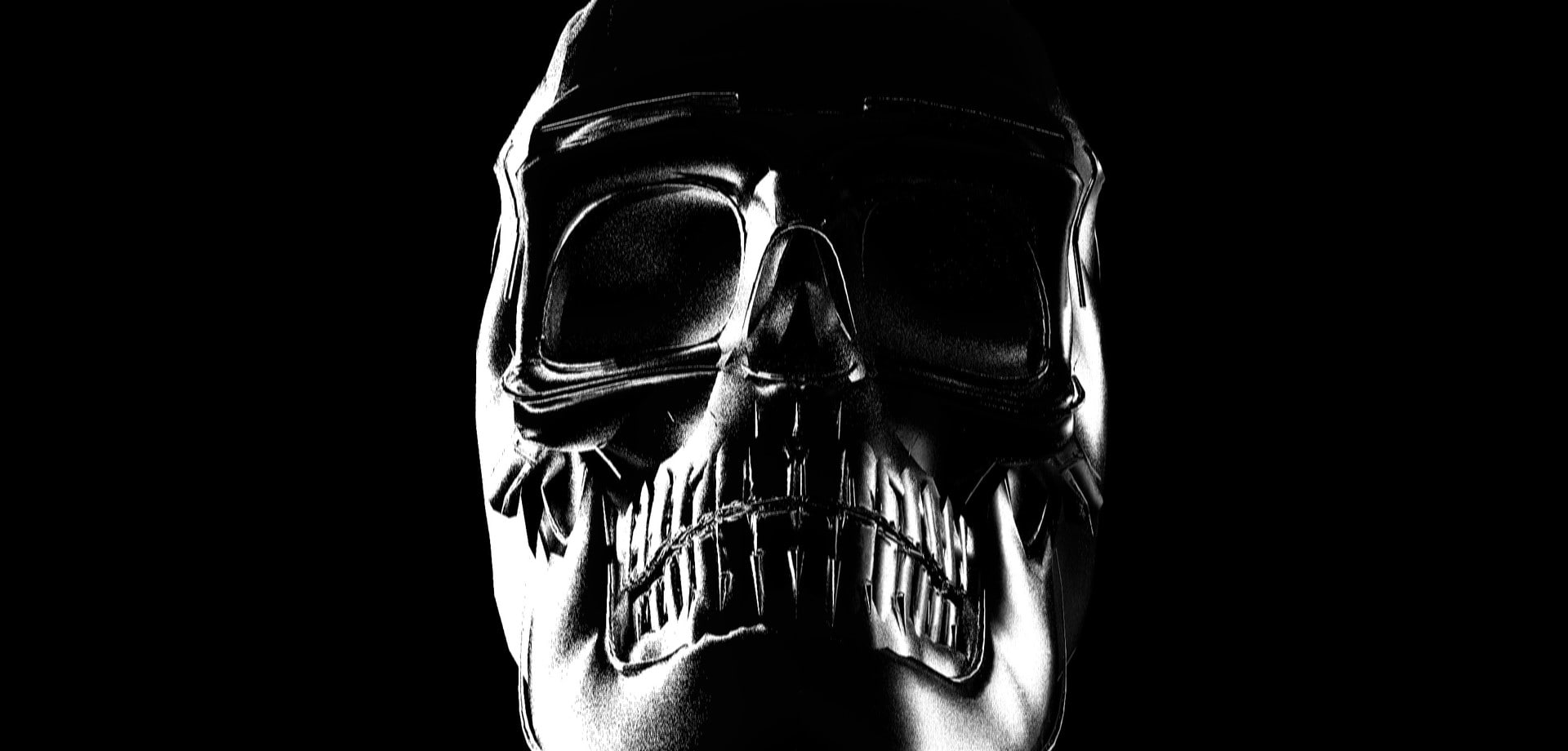 skull, white, monochrome, simple background, dark