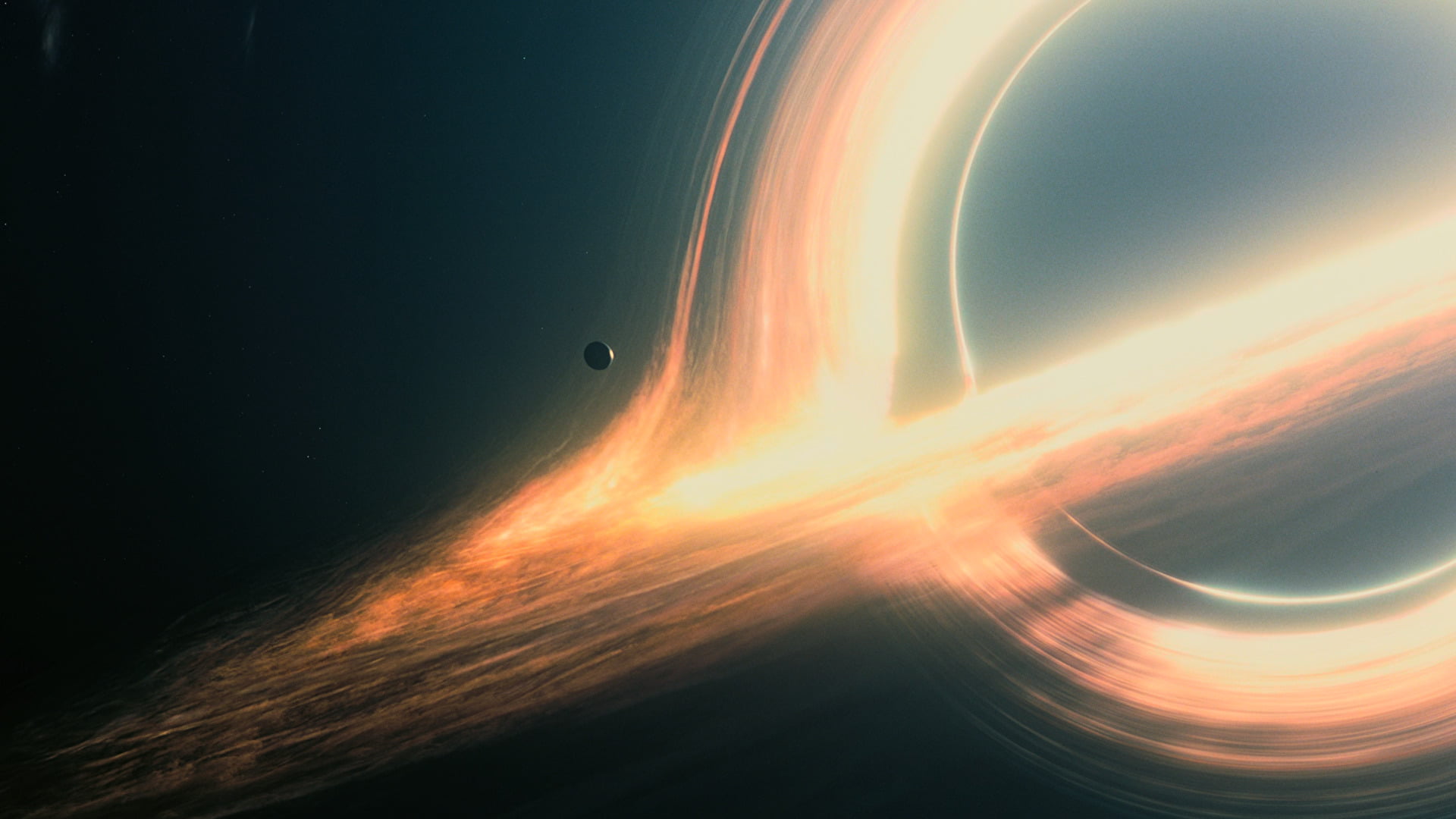 space, Interstellar (movie), planet, black holes, Gargantua