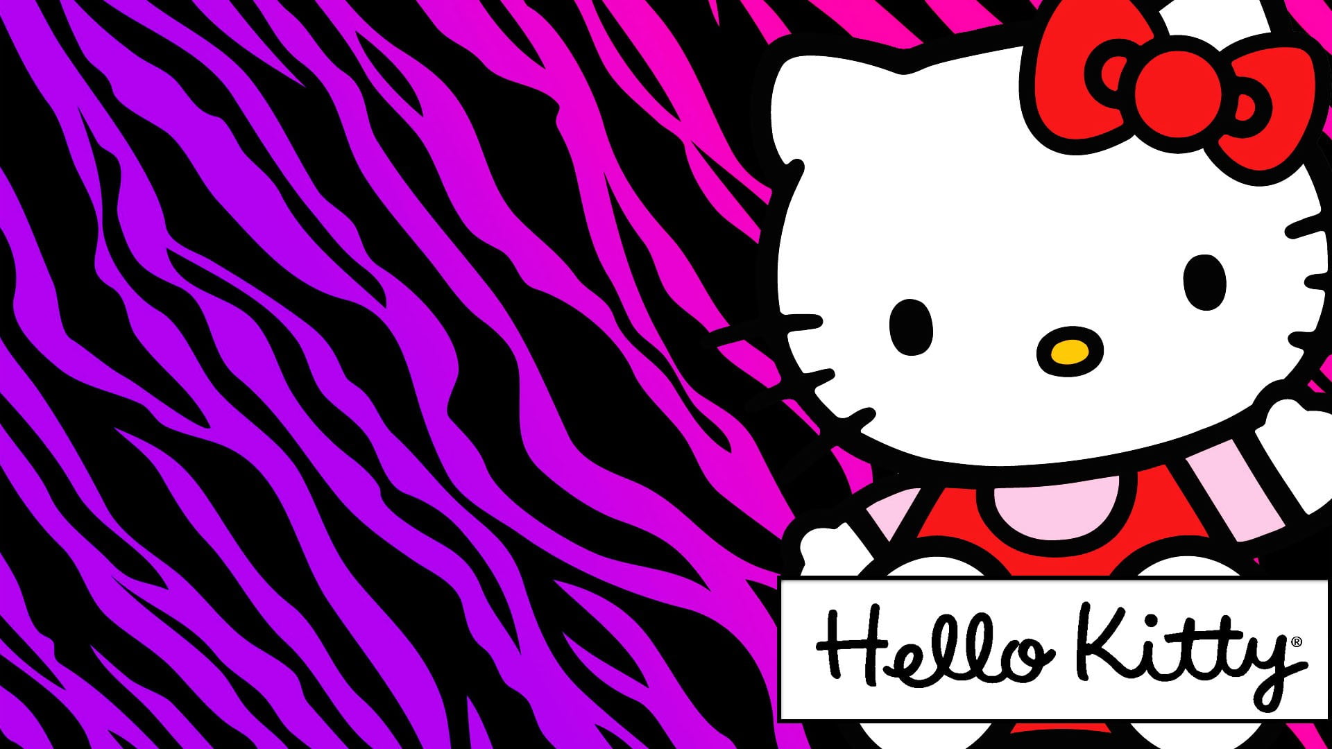 Hello Kitty logo, kittens, cat, Japanese, text, communication