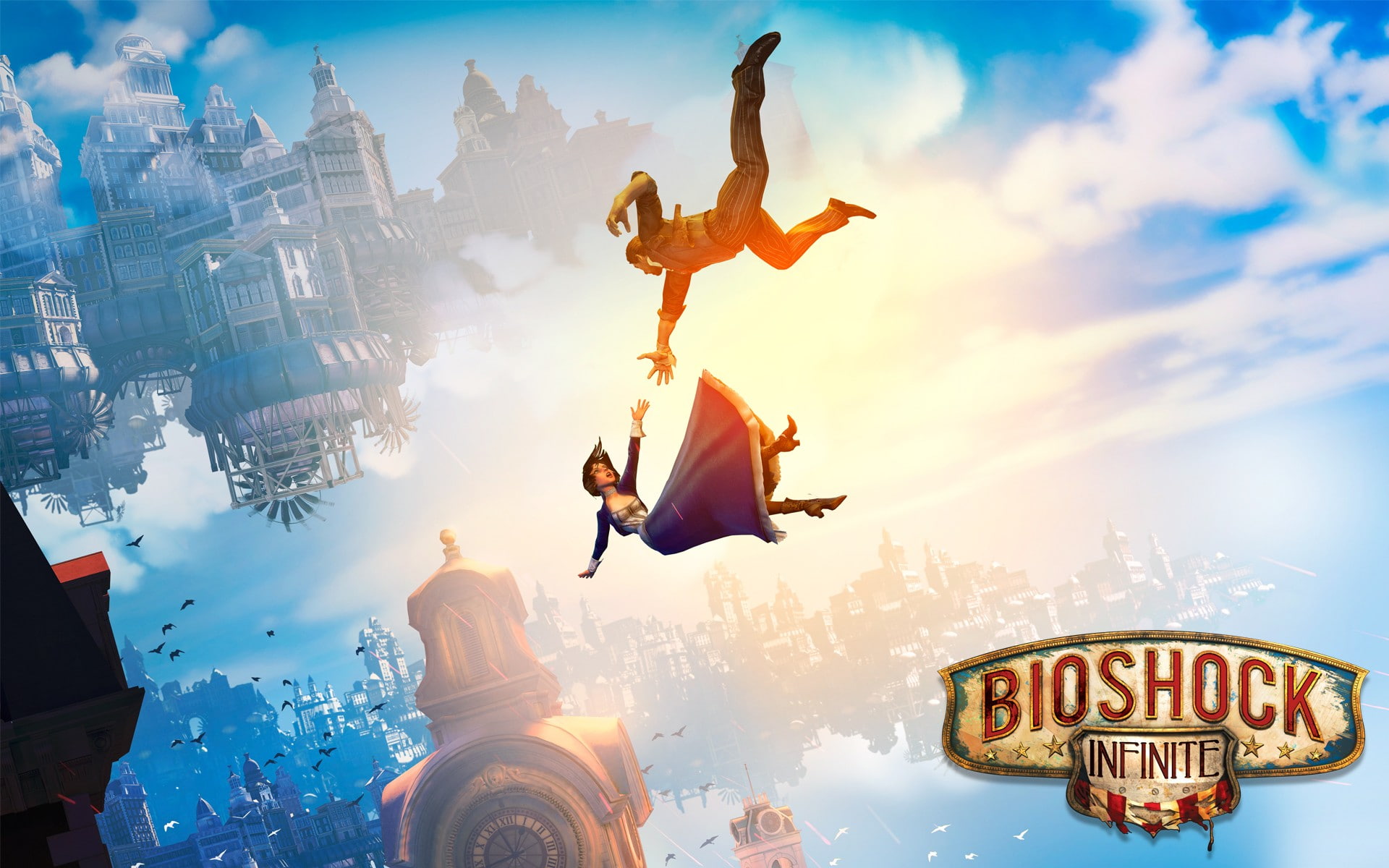 video games, BioShock Infinite: Burial at Sea, falling, digital art