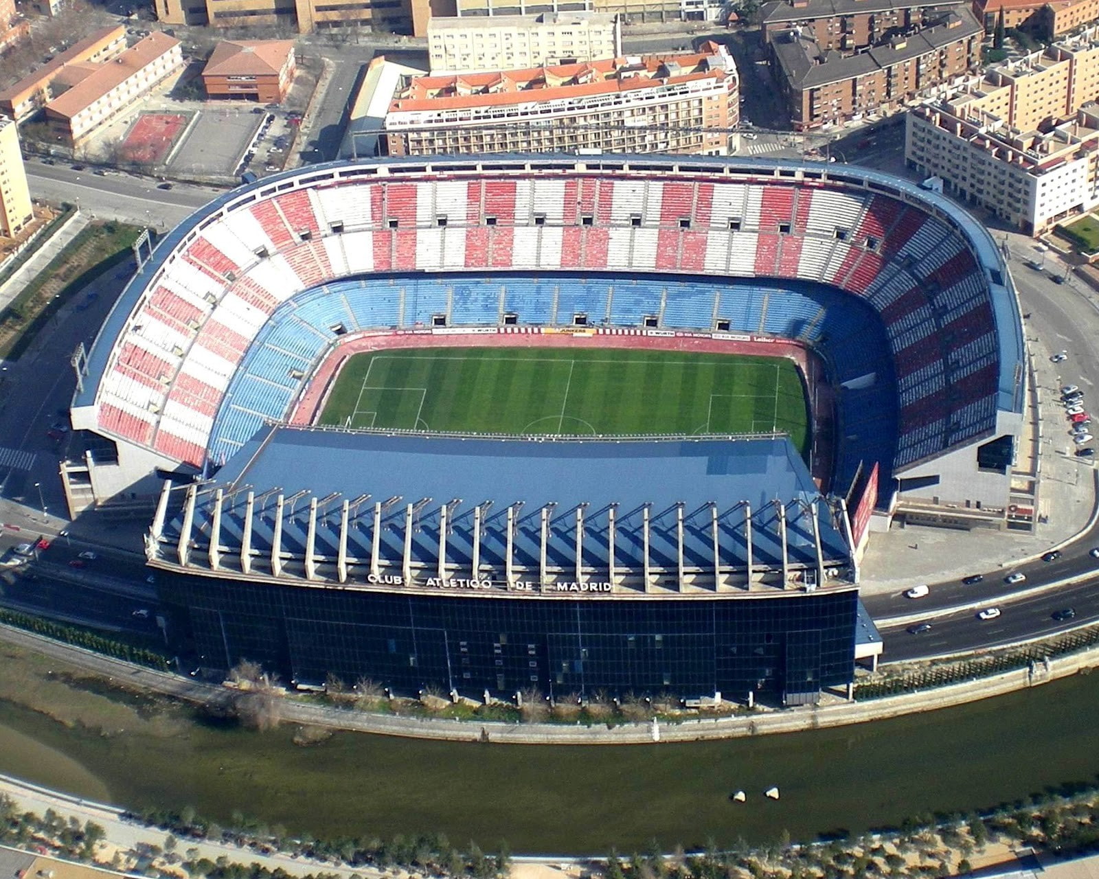 Atletico Madrid, stadium, aerial view, urban, city, architecture