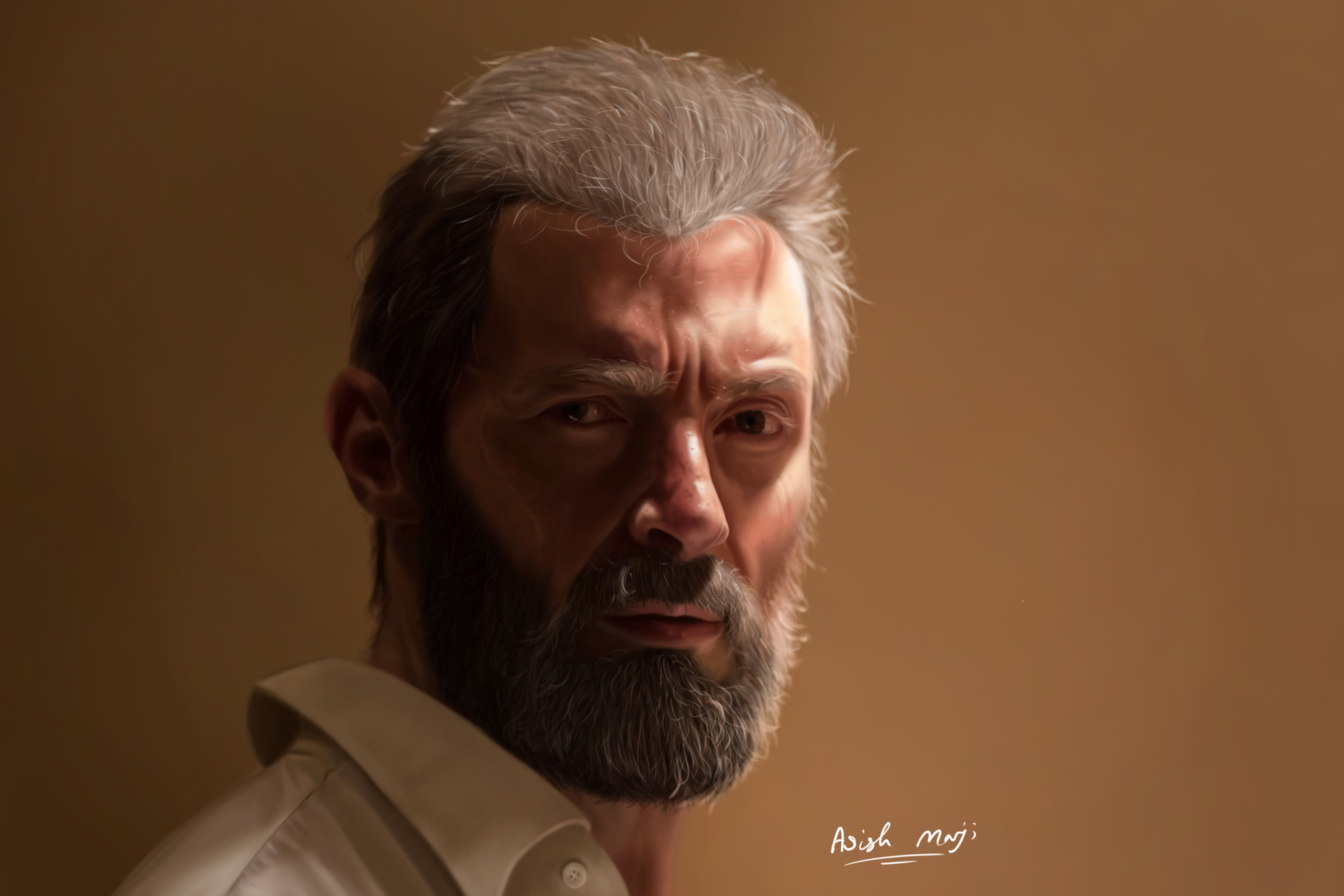 Logan (Movies), Hugh Jackman, Wolverine, Logan (2017), digital painting
